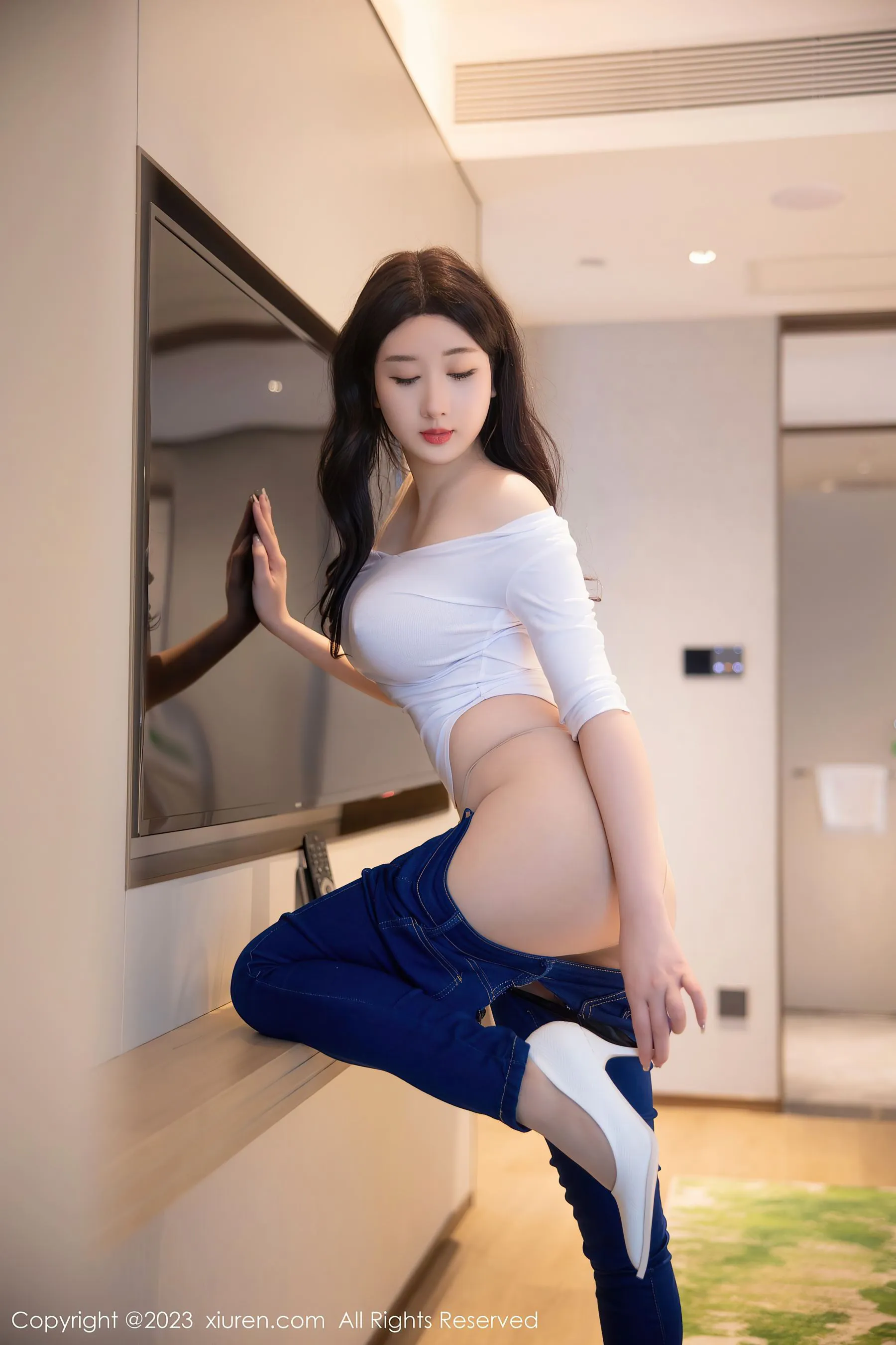 秀人网 No.6570 江真真 牛仔裤美臀