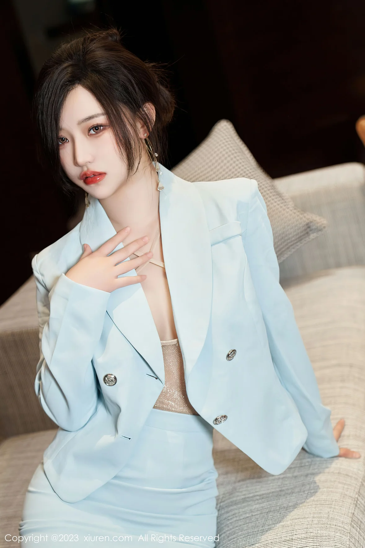 XiuRen 秀人 No.6857 妙可可Cheese 浅色轻透内衣性感写真3 [76P]