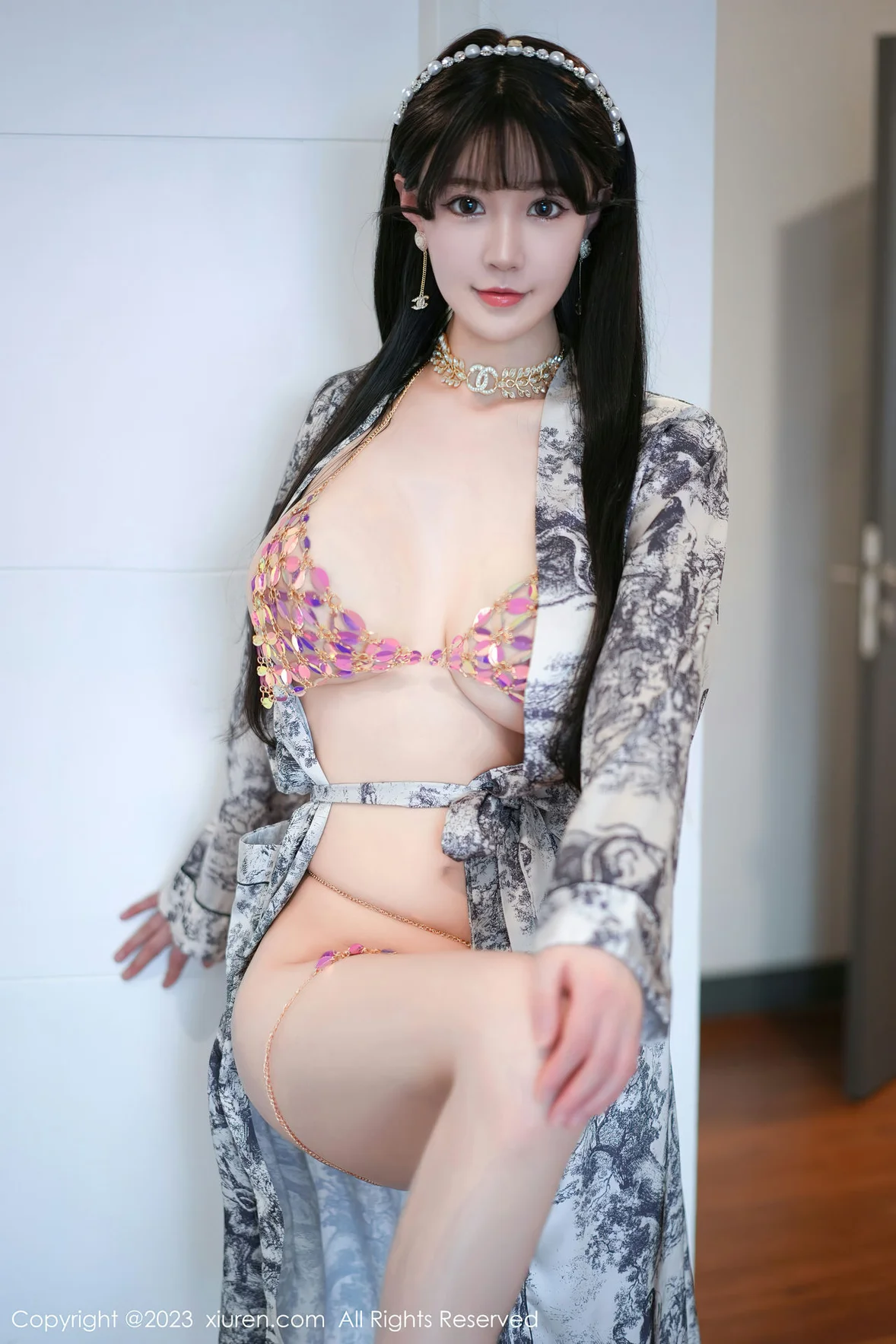 XiuRen 秀人 No.6932 朱可儿Flora 灰色睡袍性感写真 [71P]