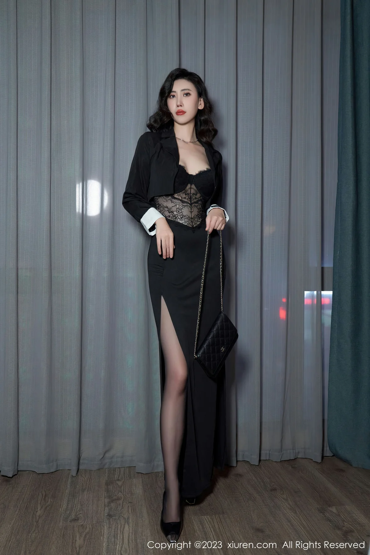 XiuRen 秀人 No.6979 章芃芃 黑色蕾丝内衣性感写真 [96P]