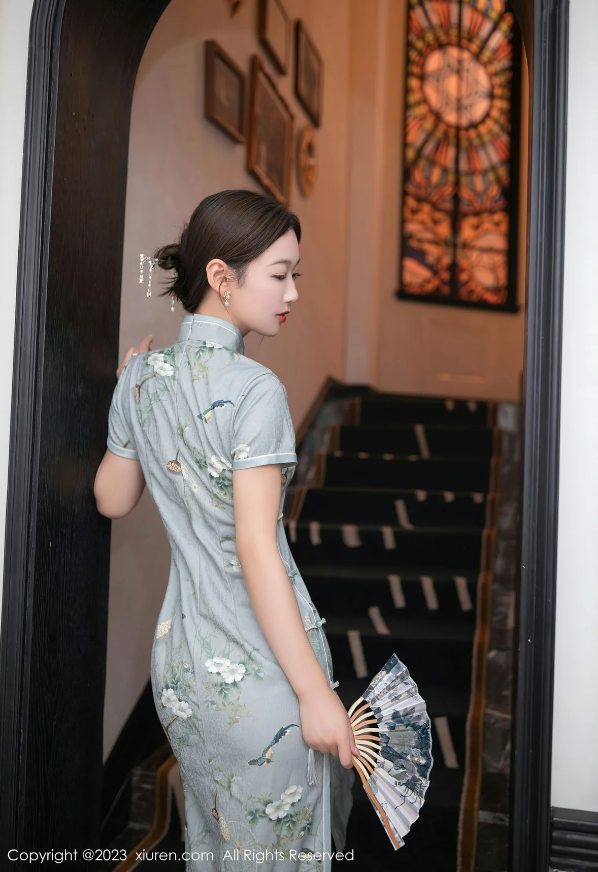 XiuRen 秀人 No.7232 唐安琪 绿灰色旗袍巴厘岛旅拍 [77P]