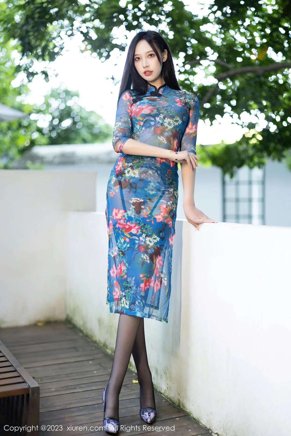 XiuRen 秀人 No.7271 郑颖姗Bev 蓝色旗袍性感写真 [82P]