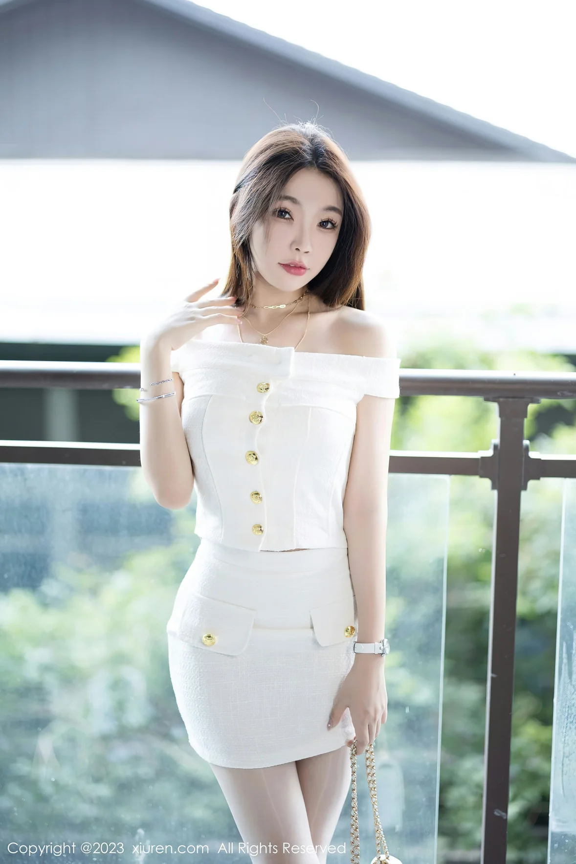 XiuRen 秀人 No.7317 徐莉芝Booty 白色蕾丝内衣安吉旅拍 [85P]