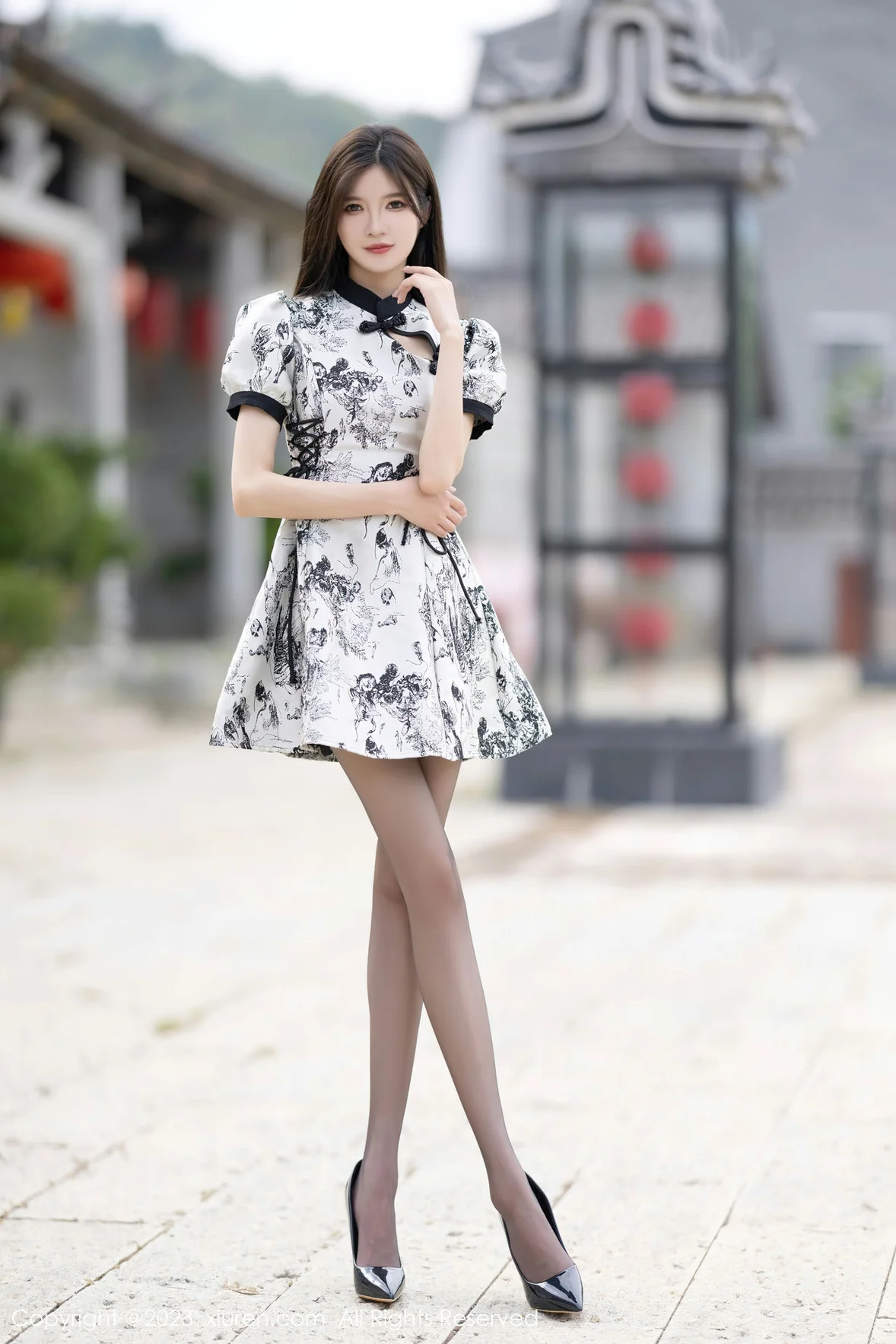 秀人网 No.7320 程程程- 香肩蕾丝内衣安吉旅拍 [84P]