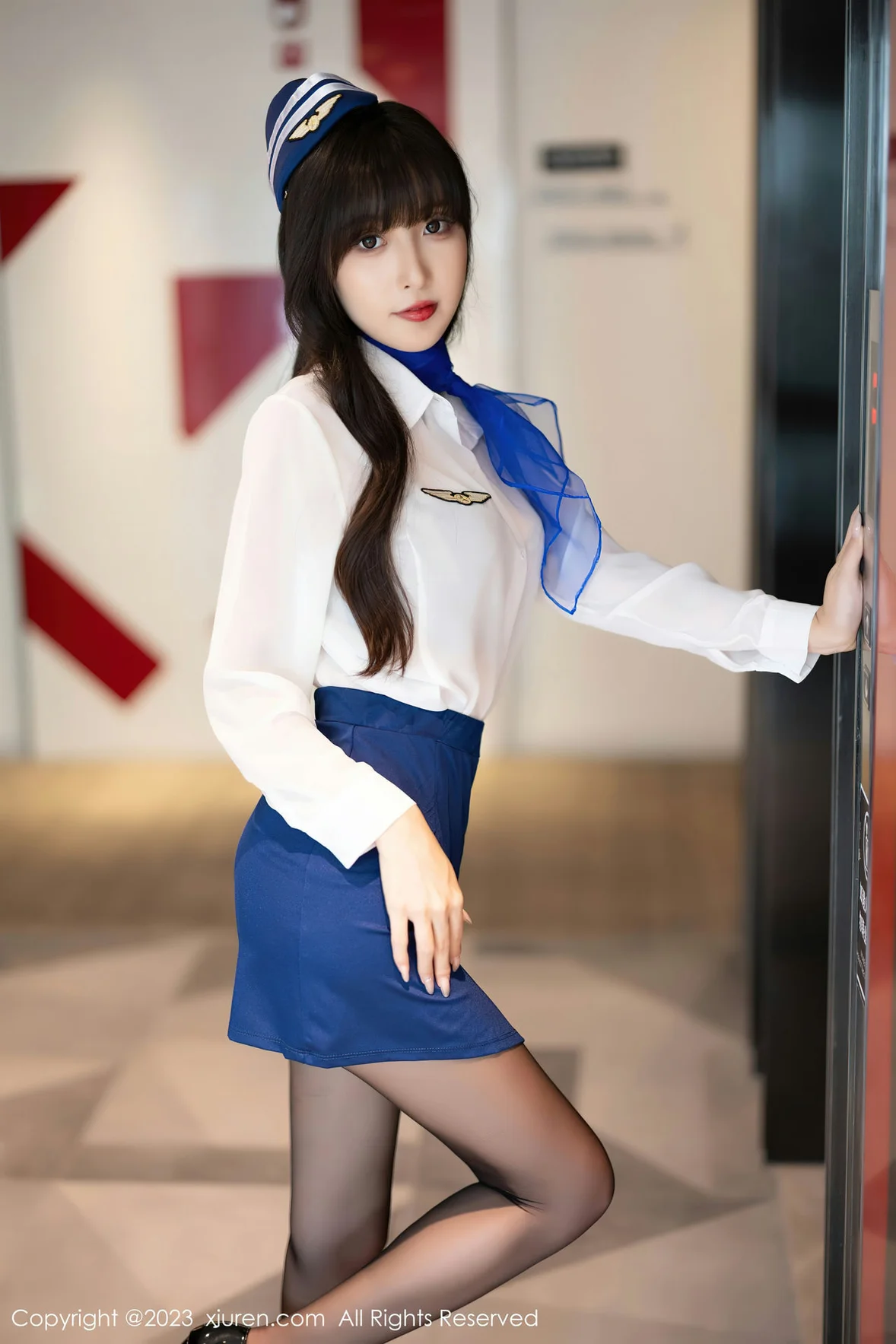 秀人网 No.7347 林星阑 空姐制服安吉旅拍 [84P]