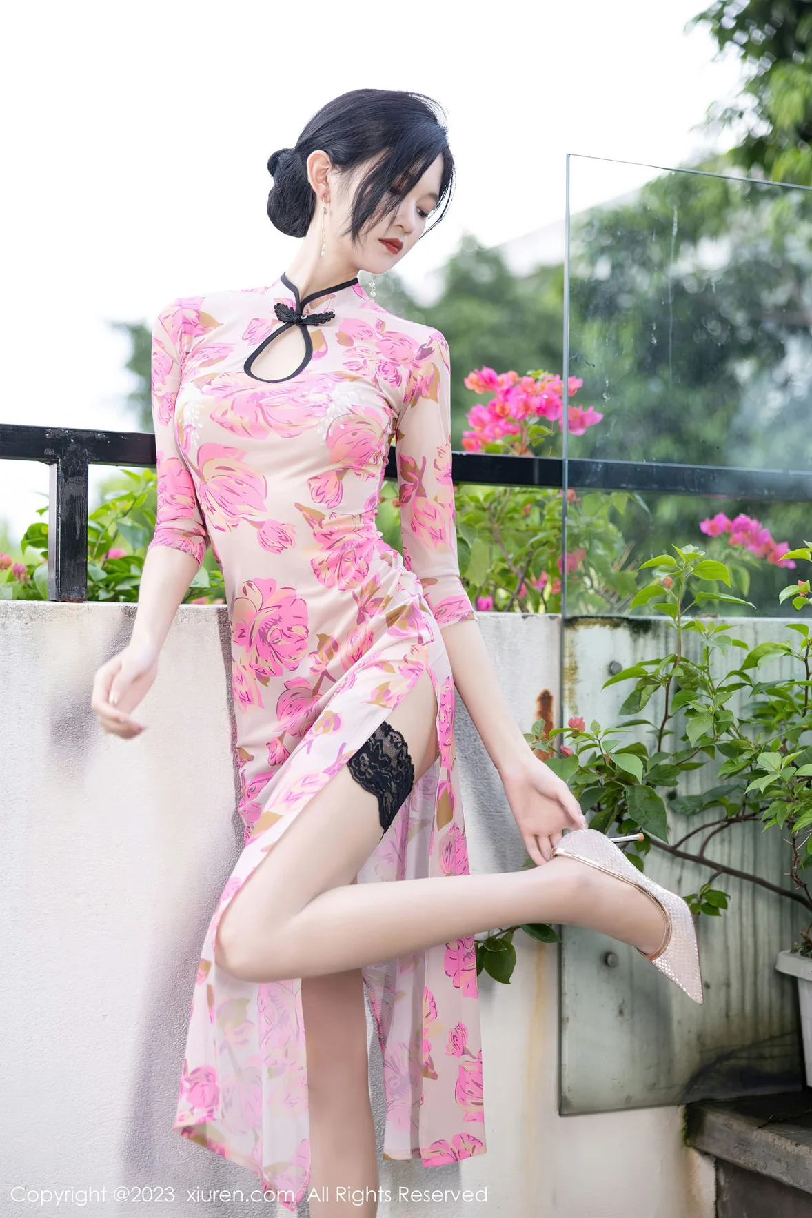 秀人网 No.7388 程程程- 粉色旗袍安吉旅拍 [83P]