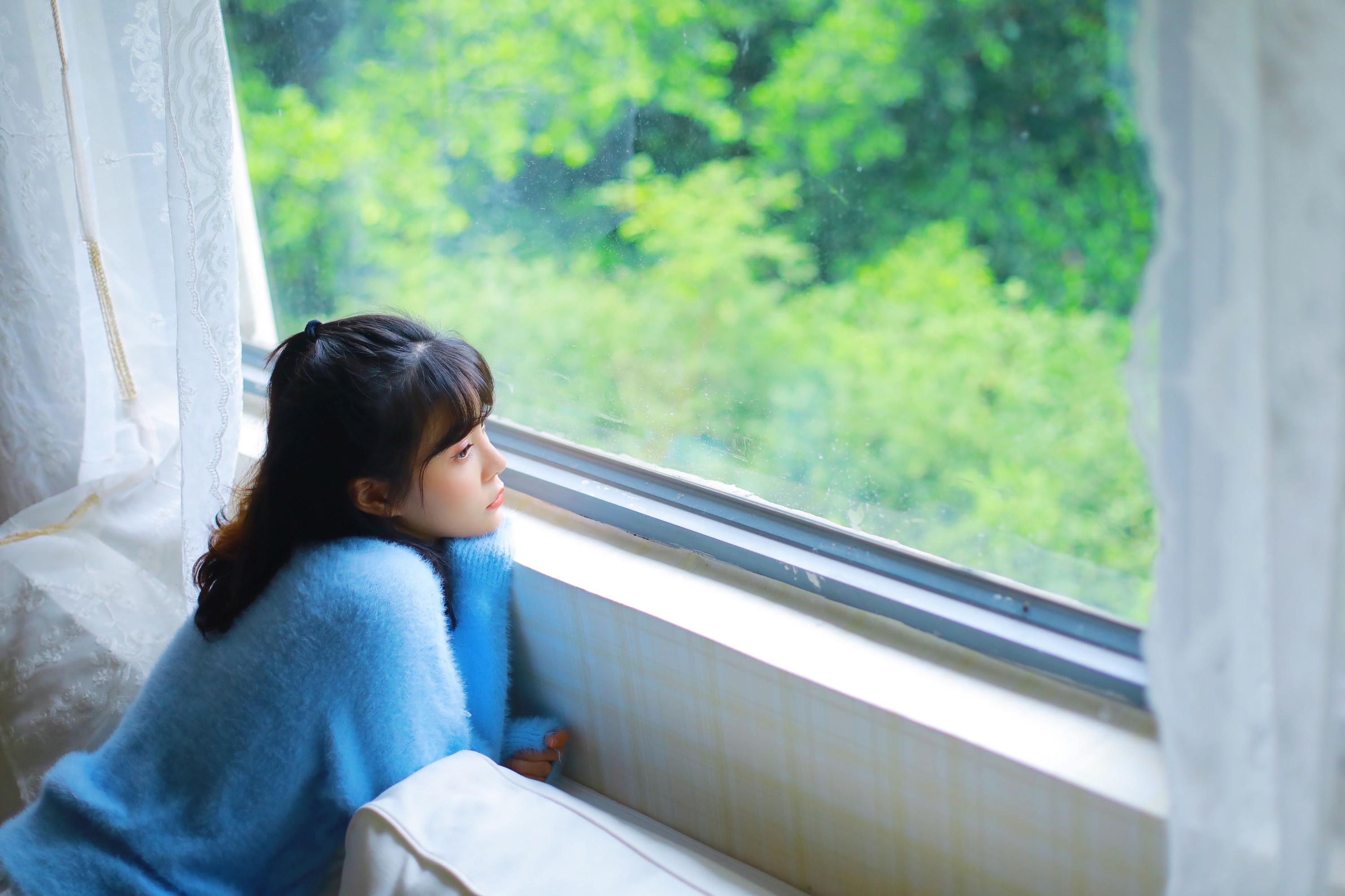 裸心心 – 《蓝色毛衣》[34P]