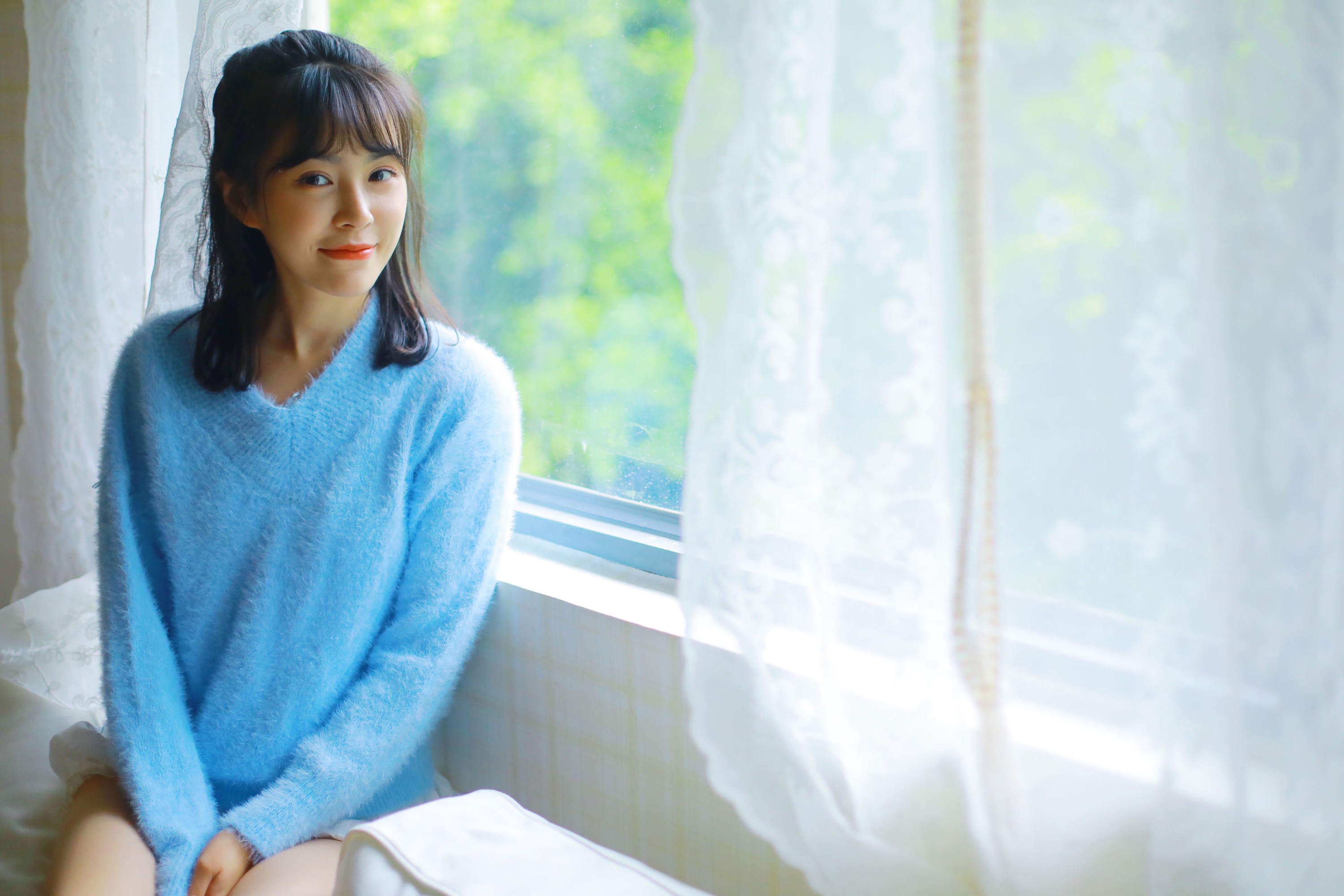 裸心心 – 《蓝色毛衣》[34P]