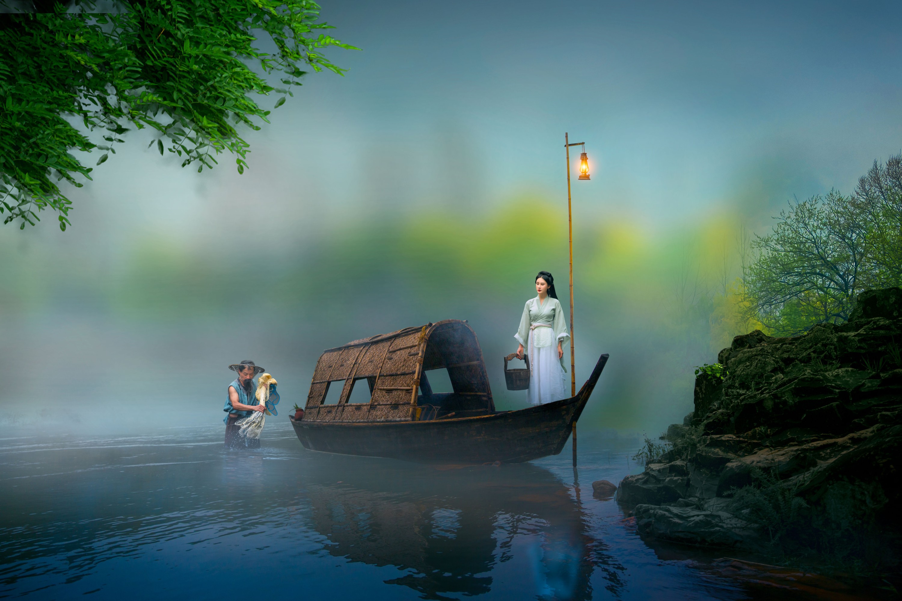 敏敏 – 《湖心雾渔》[28P]