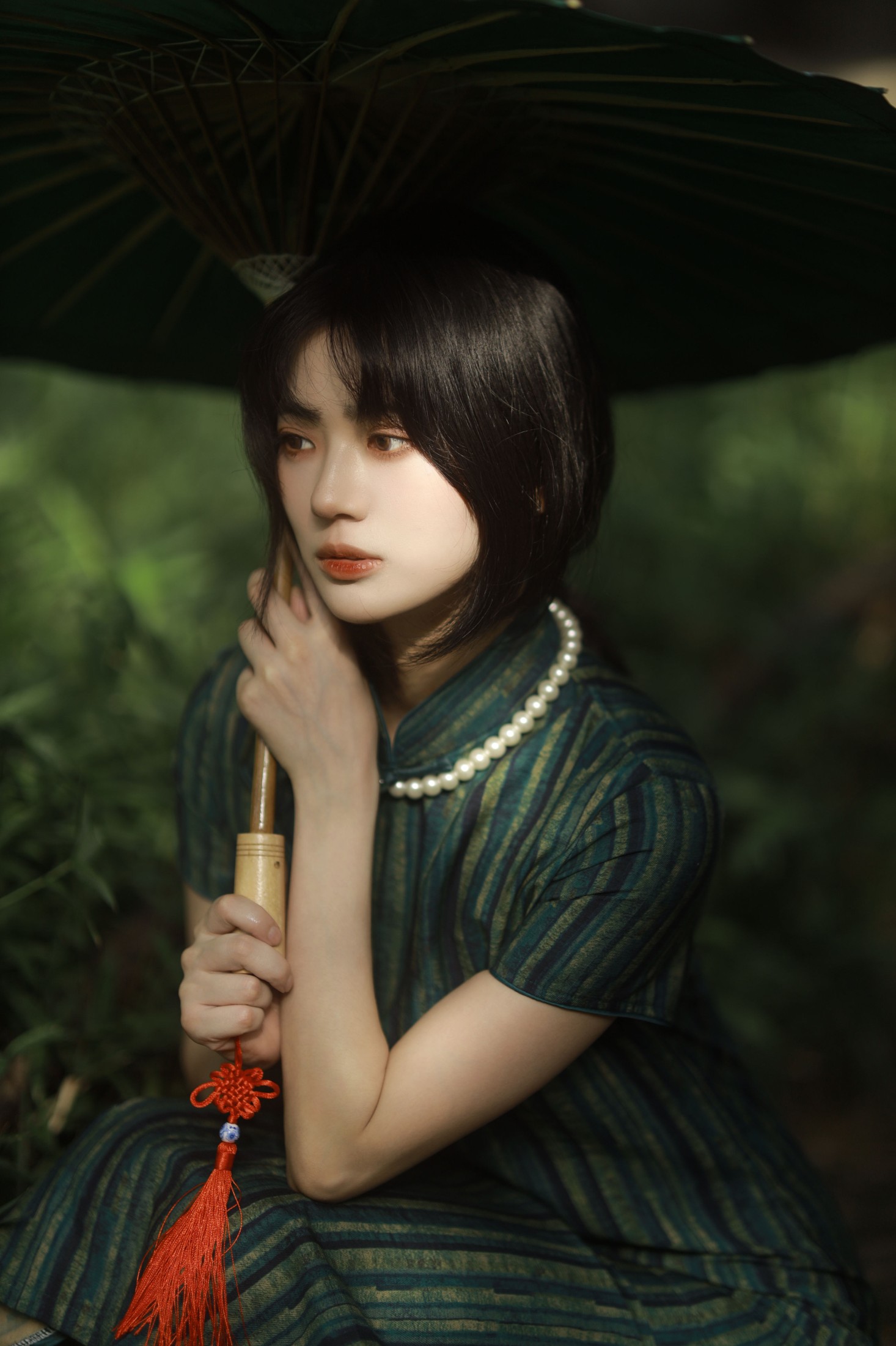 Elikaka – 《绿意旗袍》[36P]