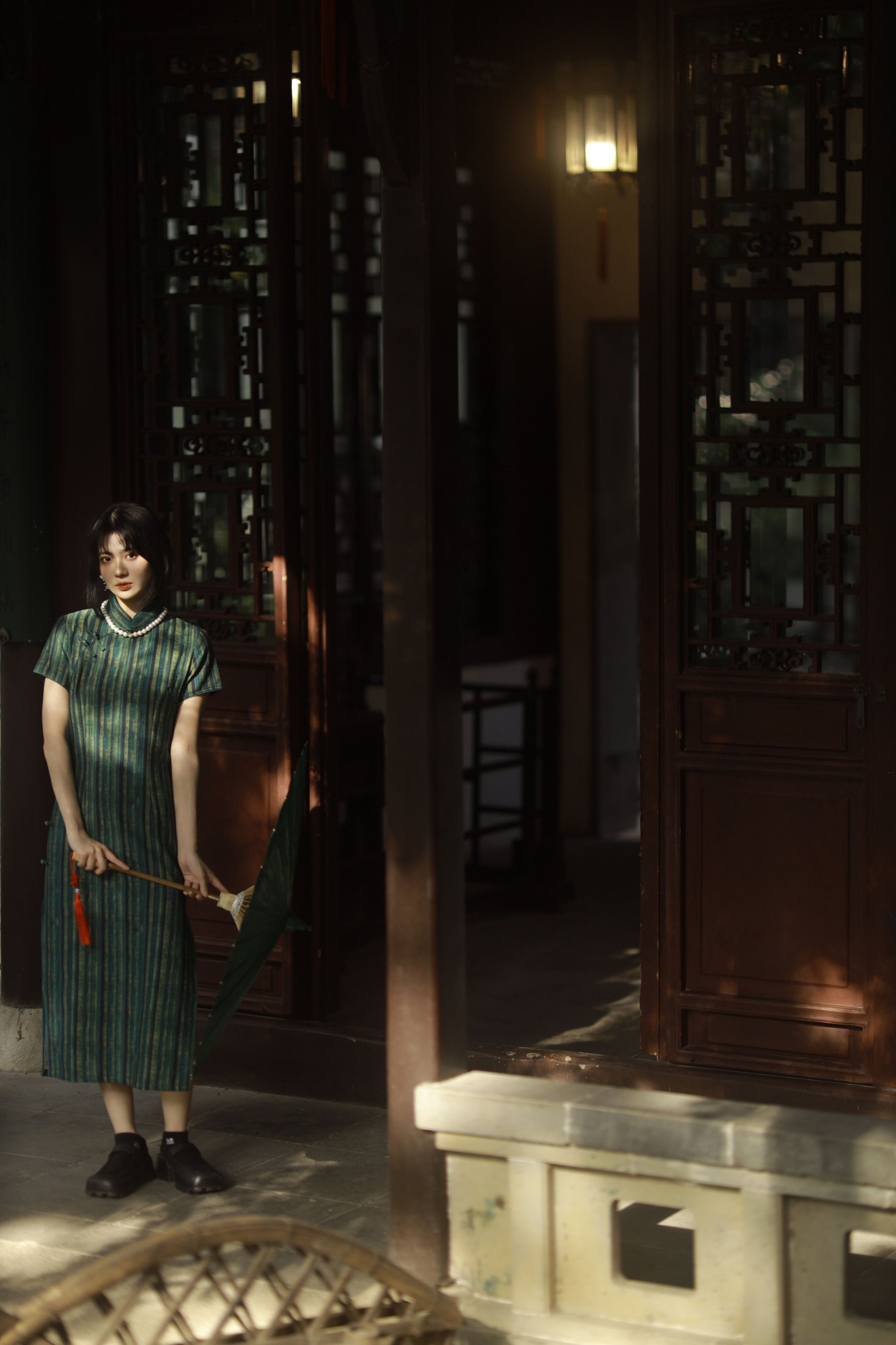 Elikaka – 《绿意旗袍》[36P]