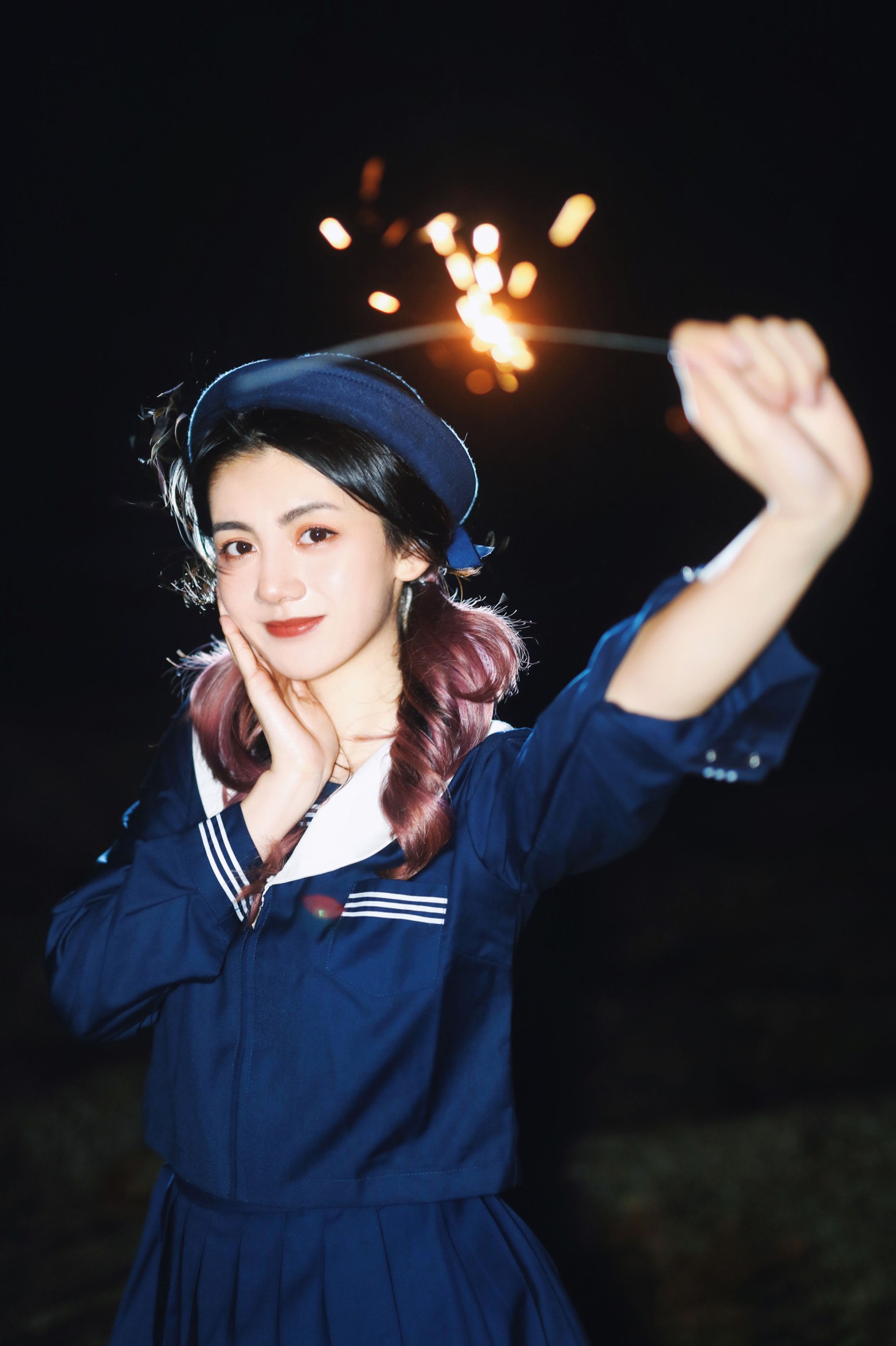 茜akane – 《无人海滩的烟火》[25P]