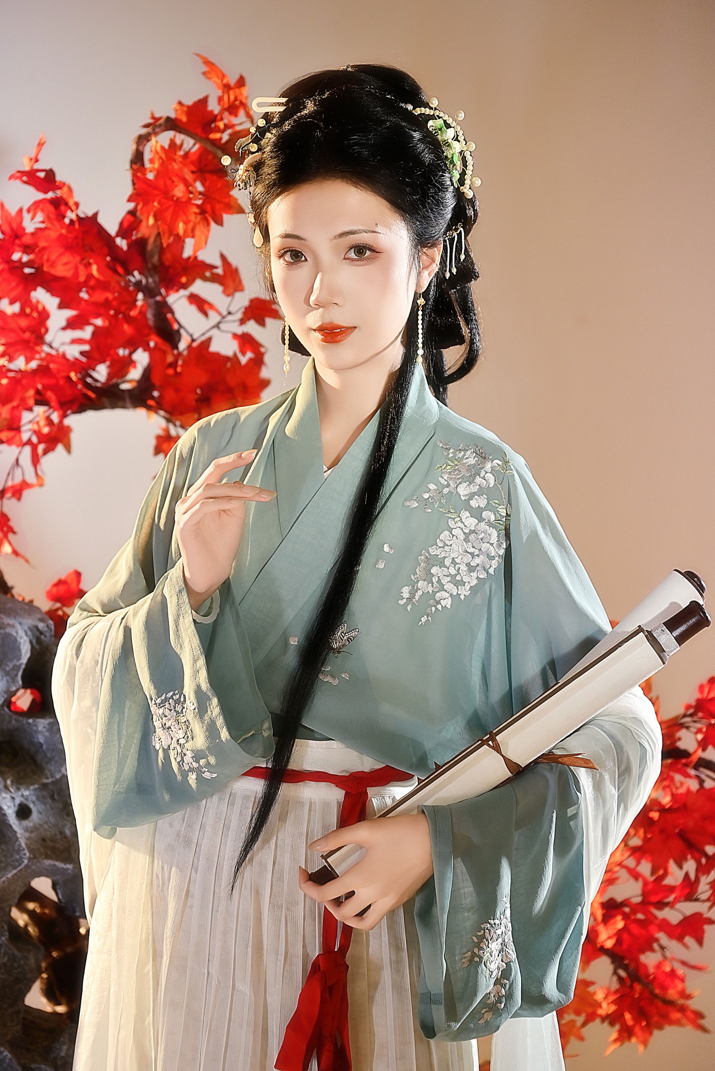 珂璃 – 《枫叶仕女图》[22P]