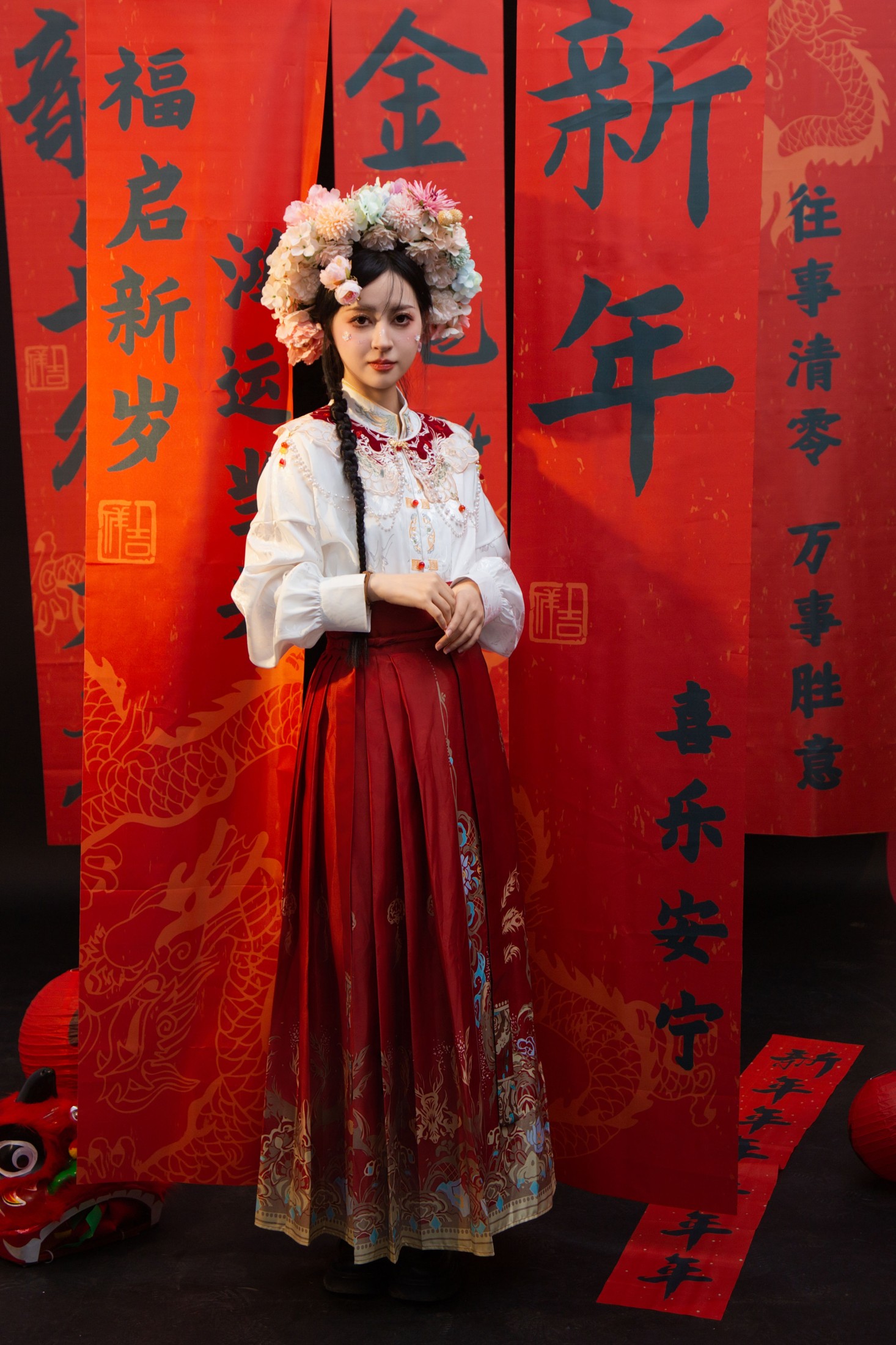 壹萱- – 《簪花马面裙》[28P]