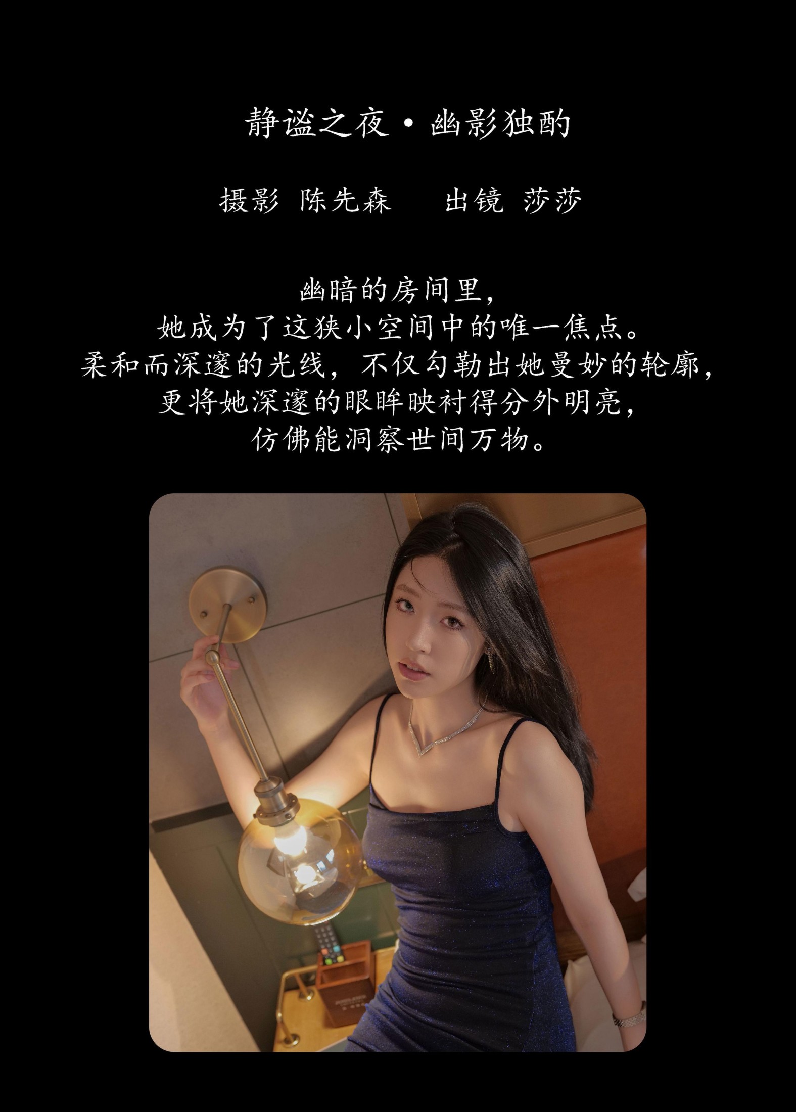 莎莎 – 《静谧之夜·幽影独酌》[26P]