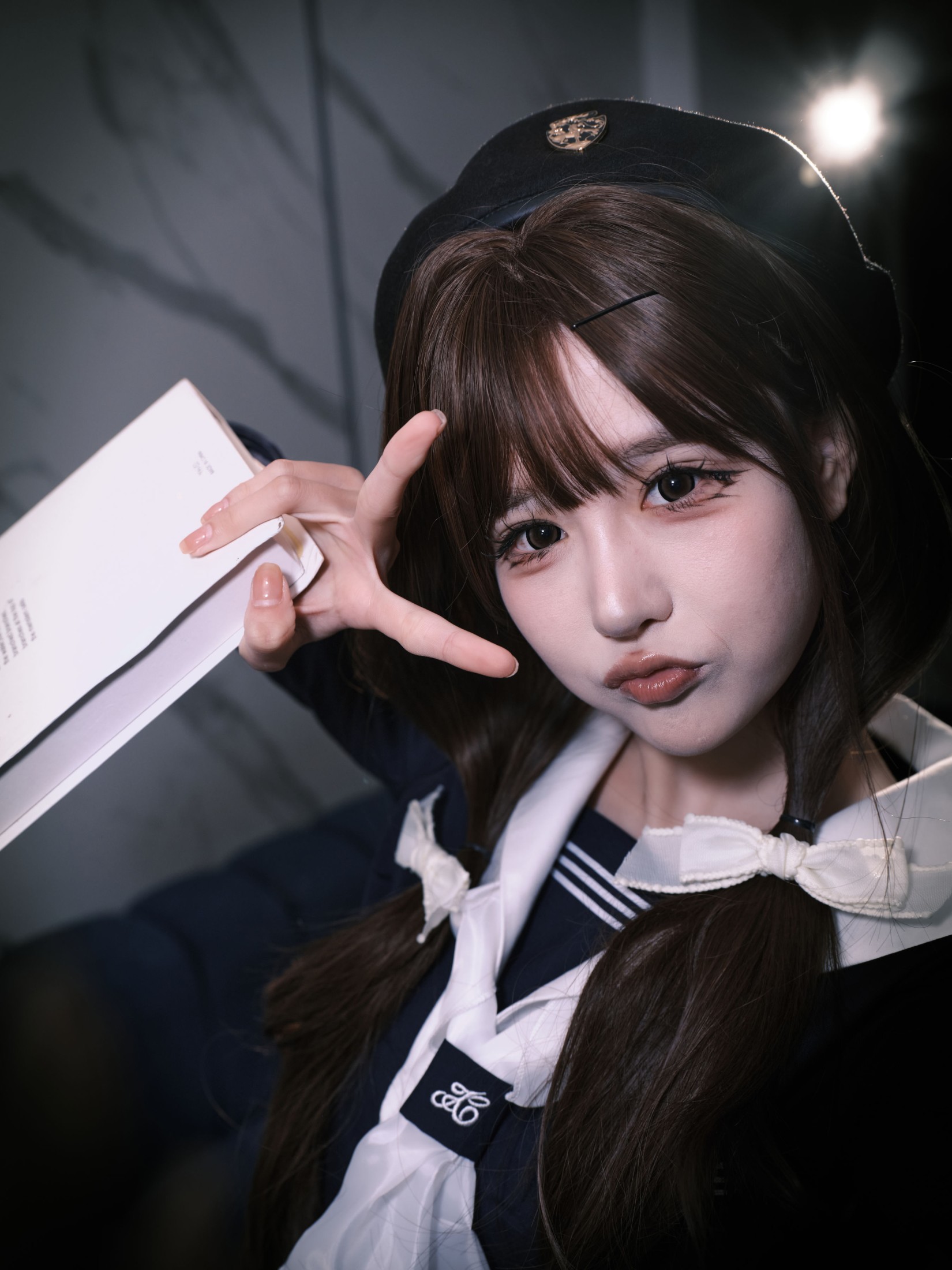 孟程程 – 《女水手的假日 深蓝白丝版》[16P]