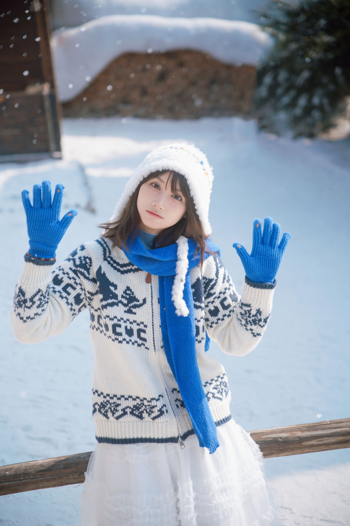 泡泡小咩 – 《雪地里的元气少女》[34P] 插图4