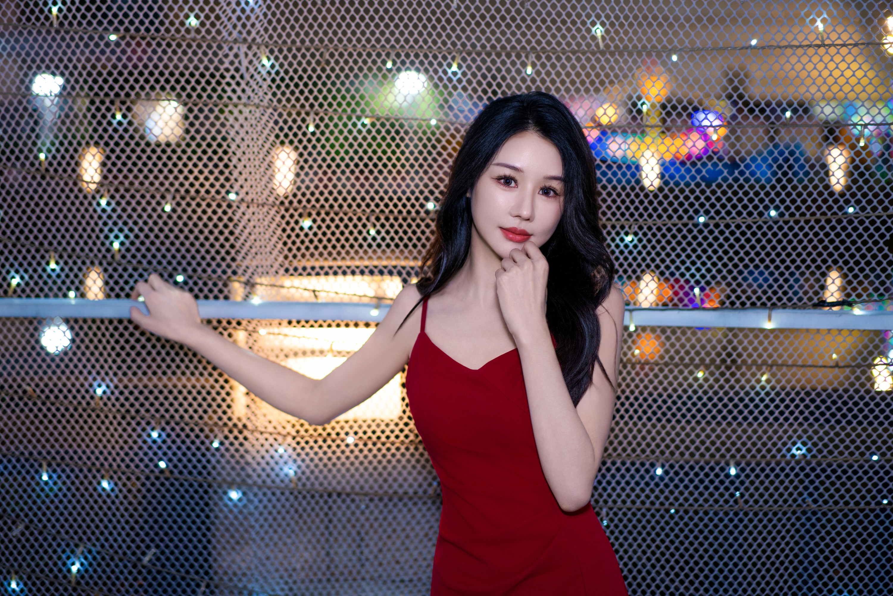 雪莉 – 《千灯湖夜未央：红裙女神的光影诗篇》[18P]