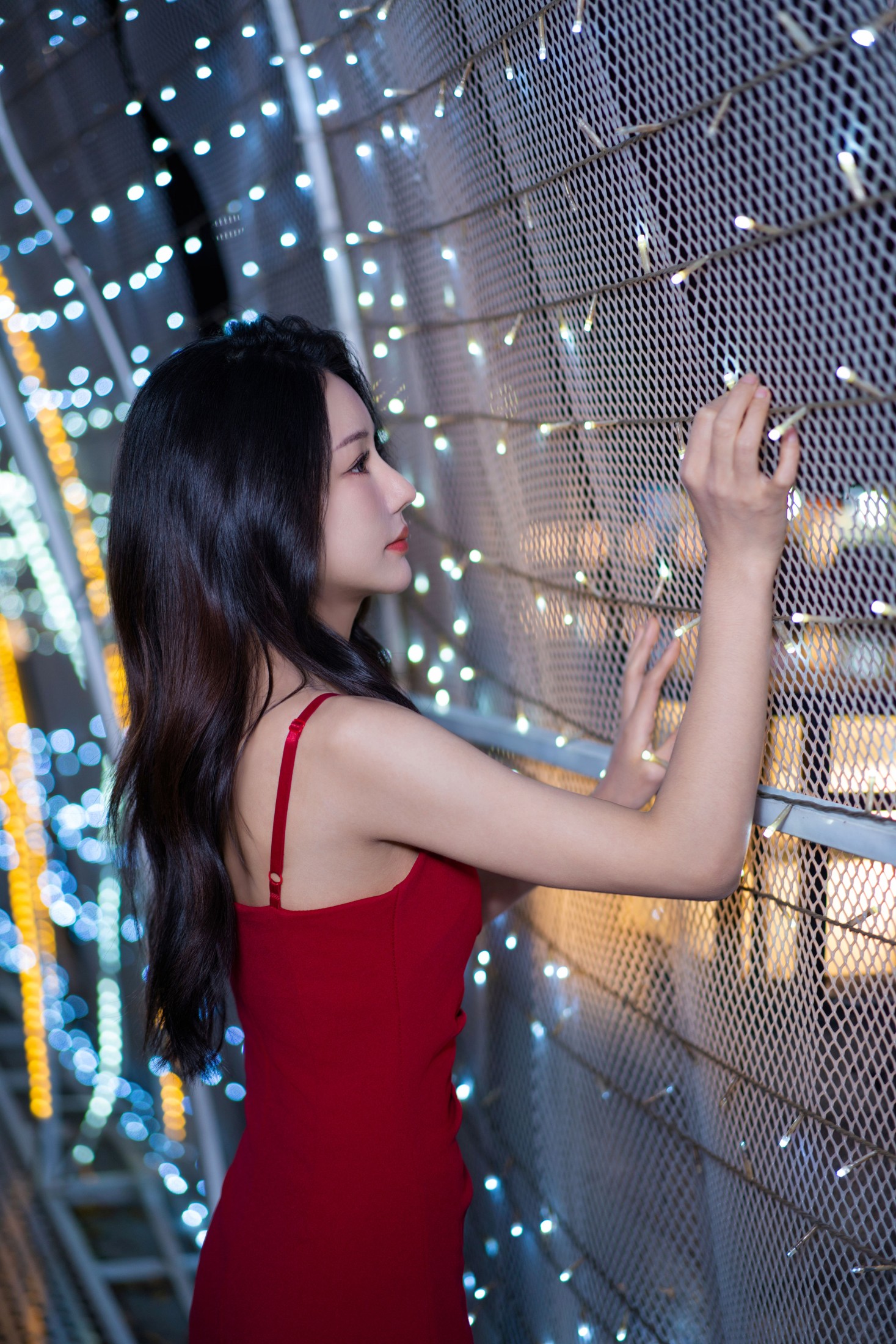 雪莉 – 《千灯湖夜未央：红裙女神的光影诗篇》[18P]