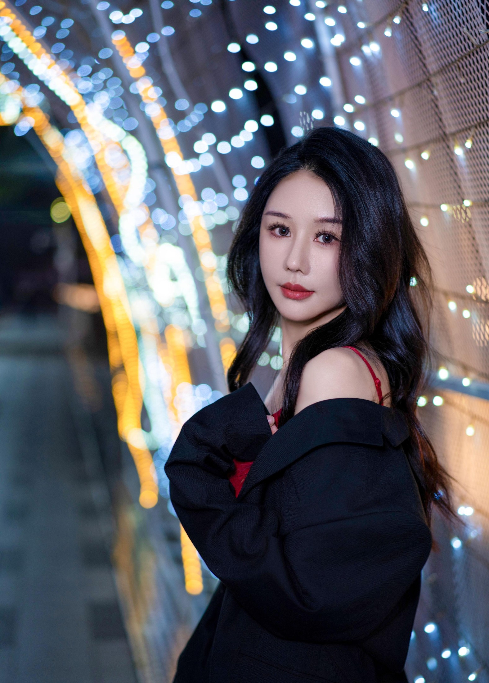 雪莉 – 《千灯湖夜未央：红裙女神的光影诗篇》[18P]