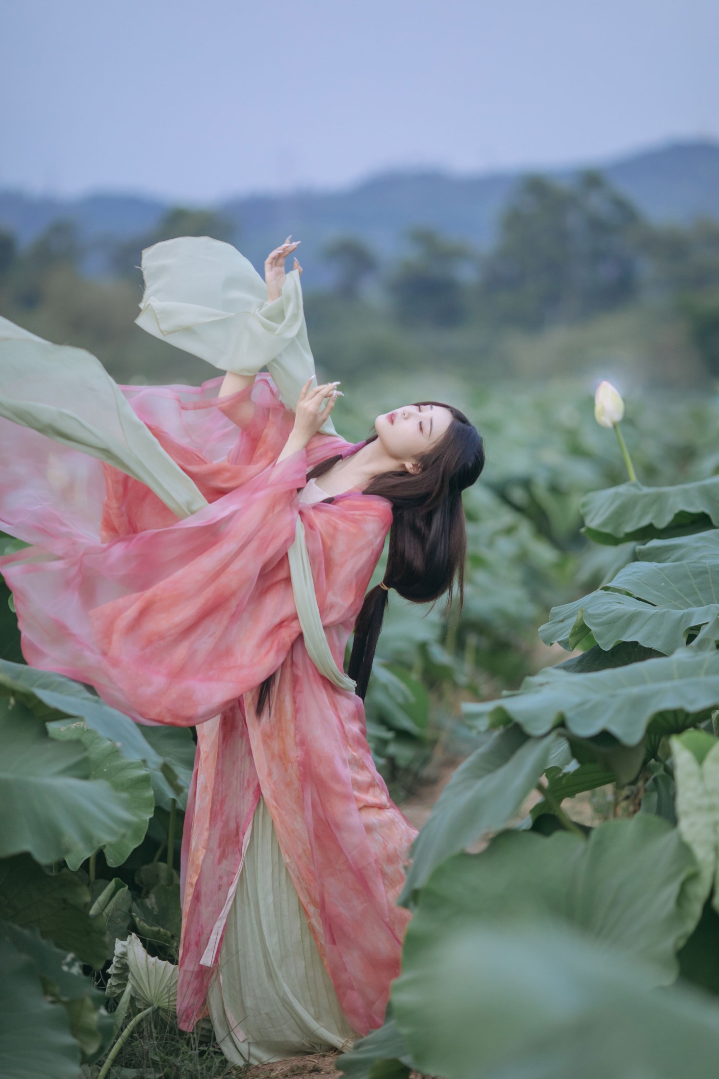 褚鸢鸢 – 《晚风吹倒荷花叶》[17P]