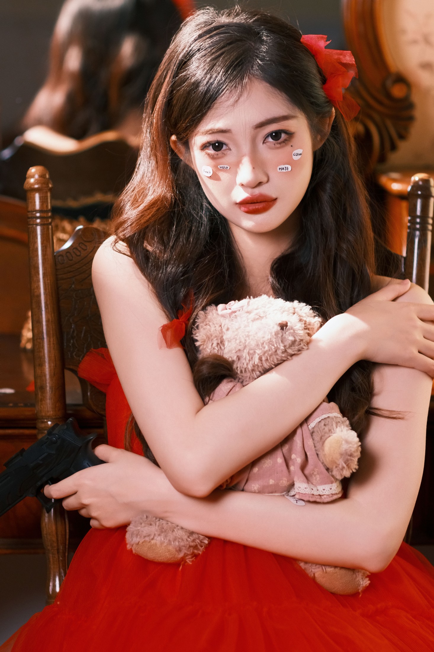 小呆同学 – 《红裙玫瑰》[57P] 插图3