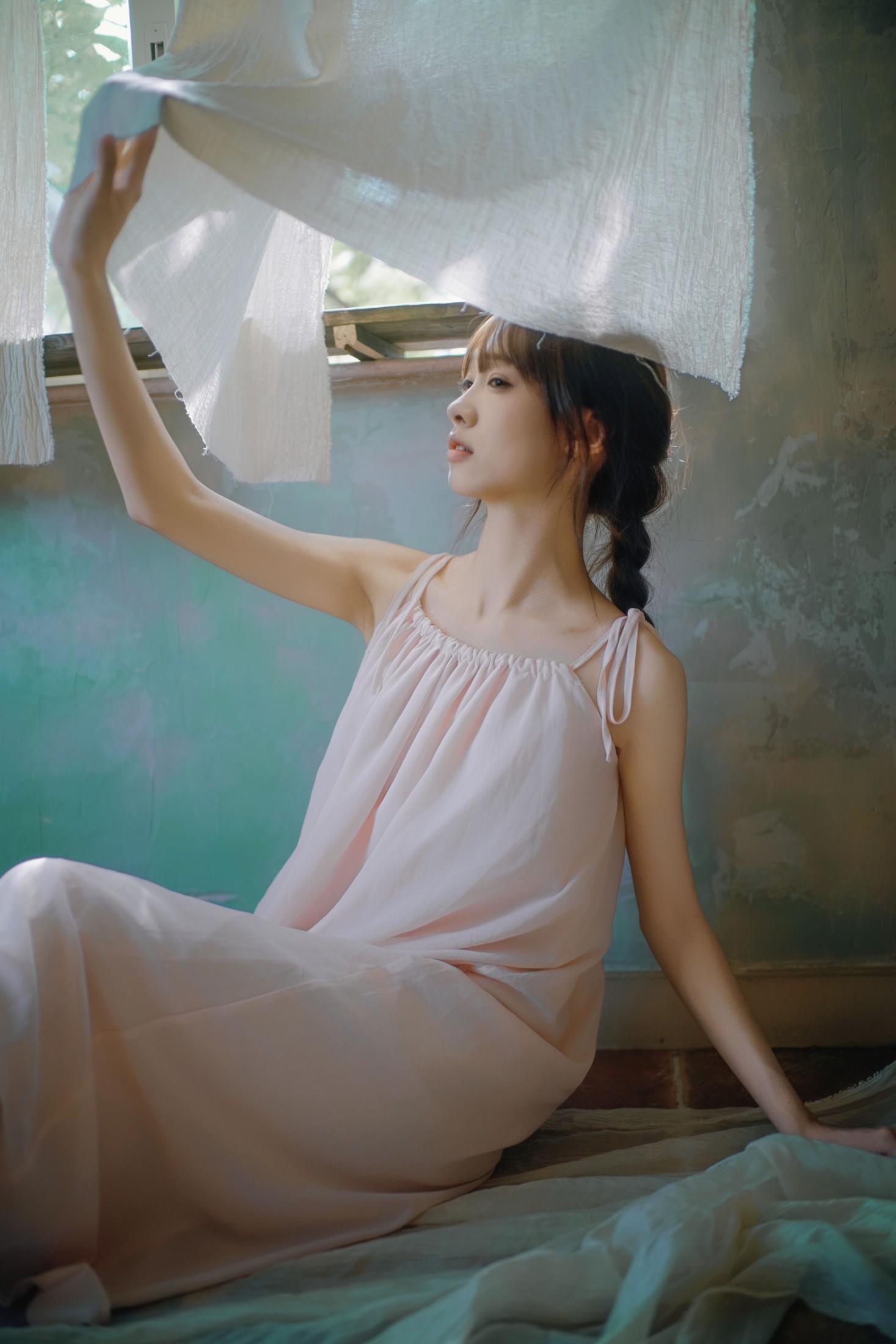 看不清小桂 – 《粉裙少女，海韵柔光》[41P]