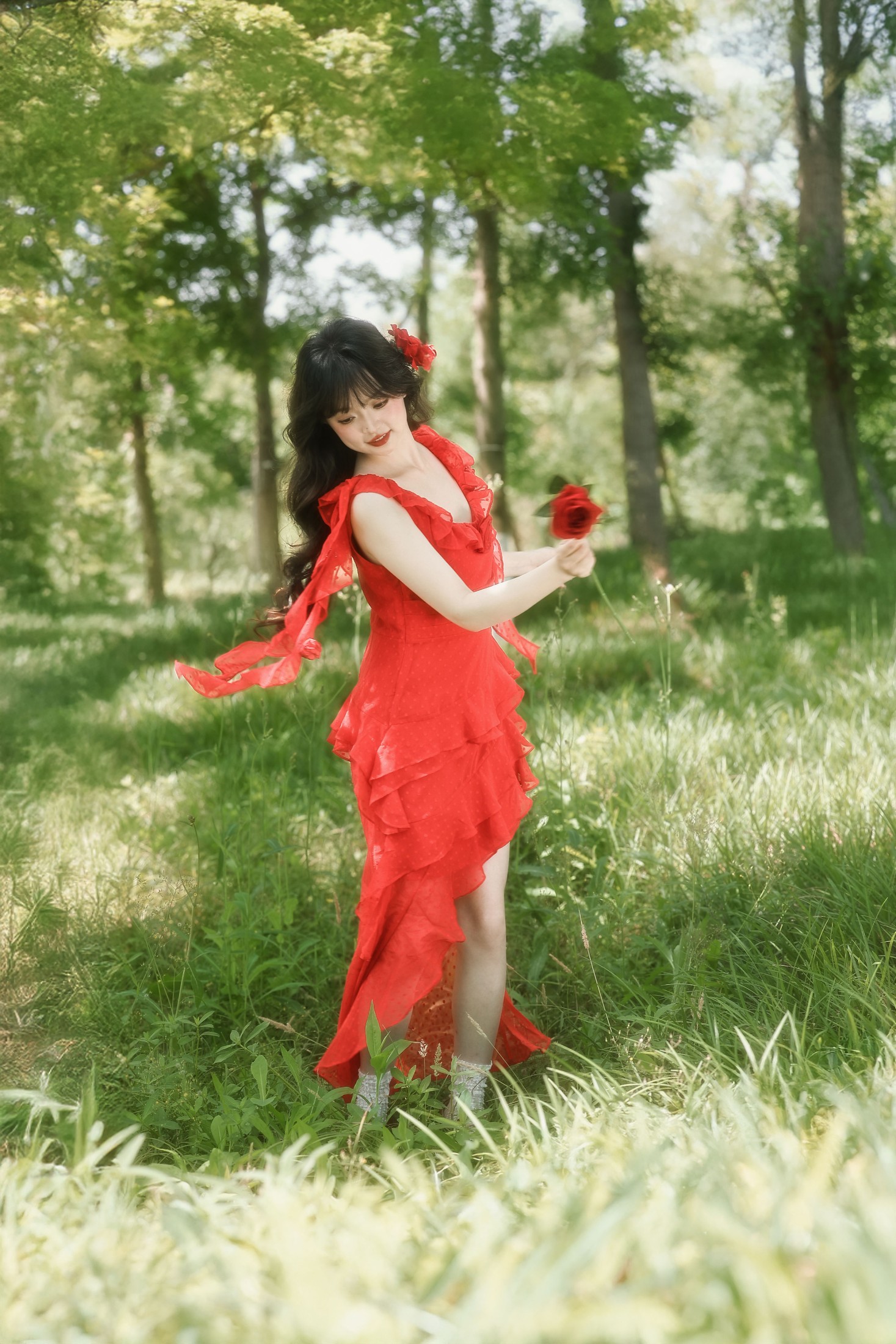 狮子 – 《满屏生命力，像极了夏日肆意绽放的红玫瑰》[20P]