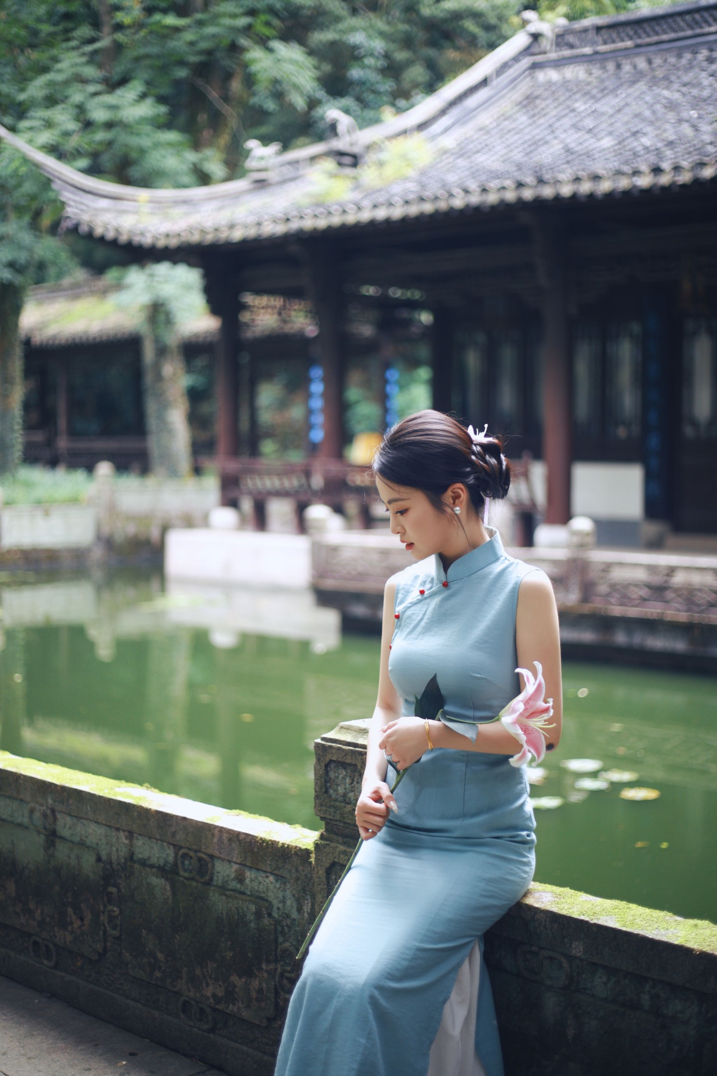 小蓝 – 《越王台旗袍新中式》[31P]