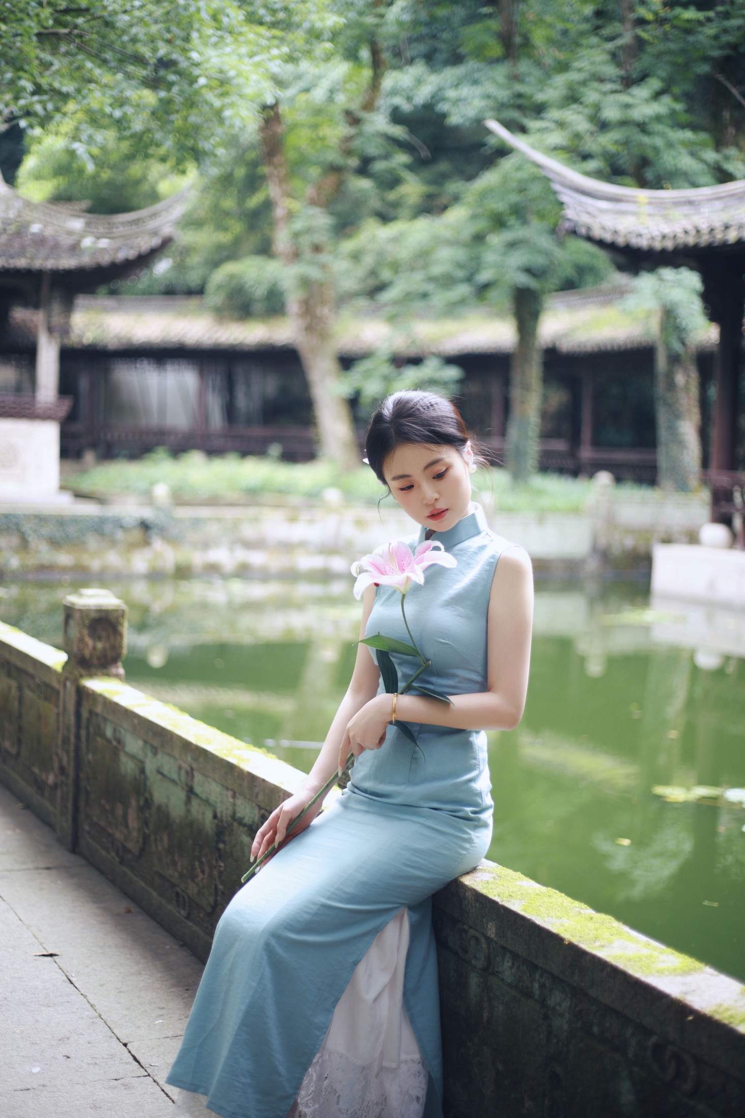 小蓝 – 《越王台旗袍新中式》[31P]