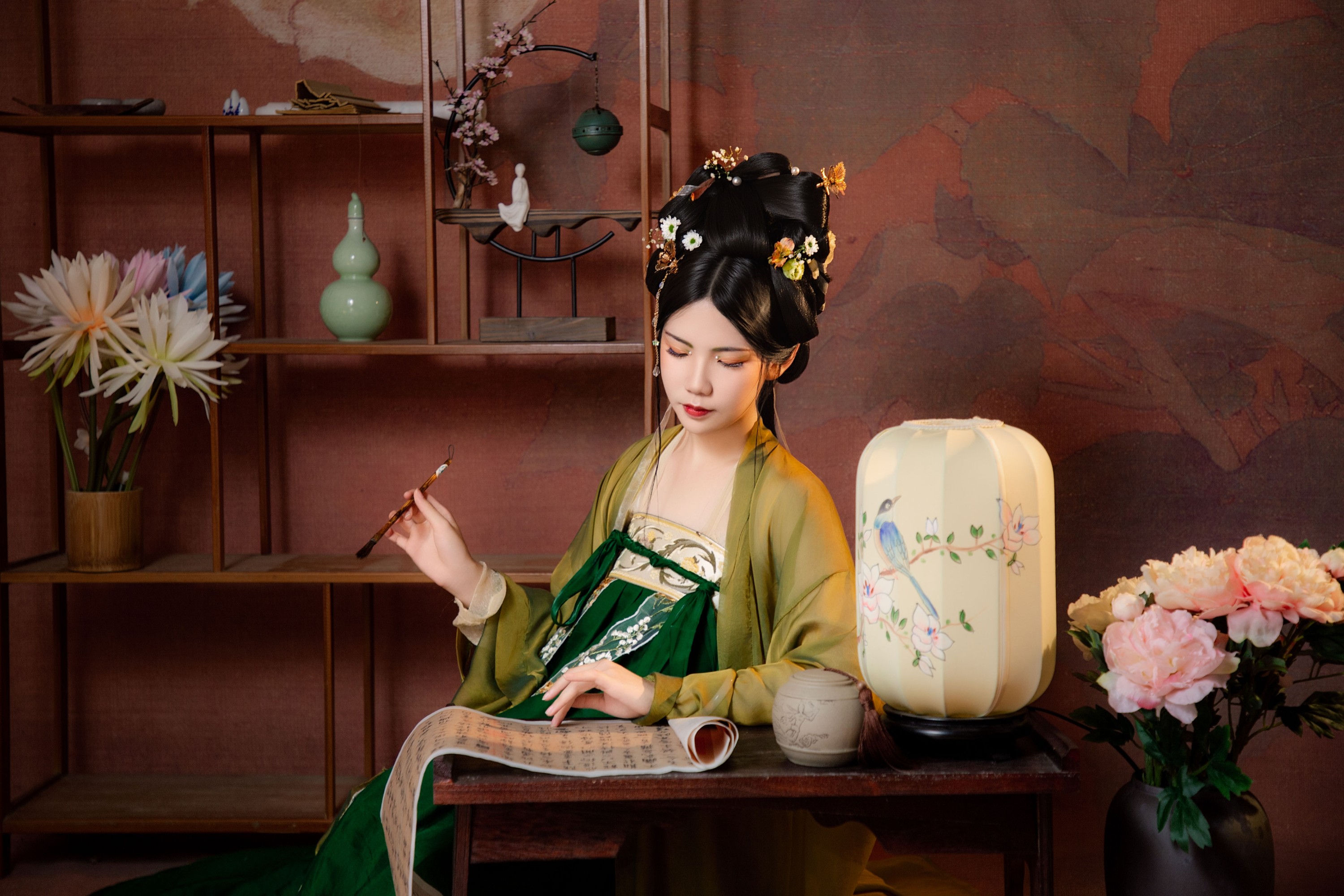 胖头鱼 – 《梧桐深院锁清秋》[17P]