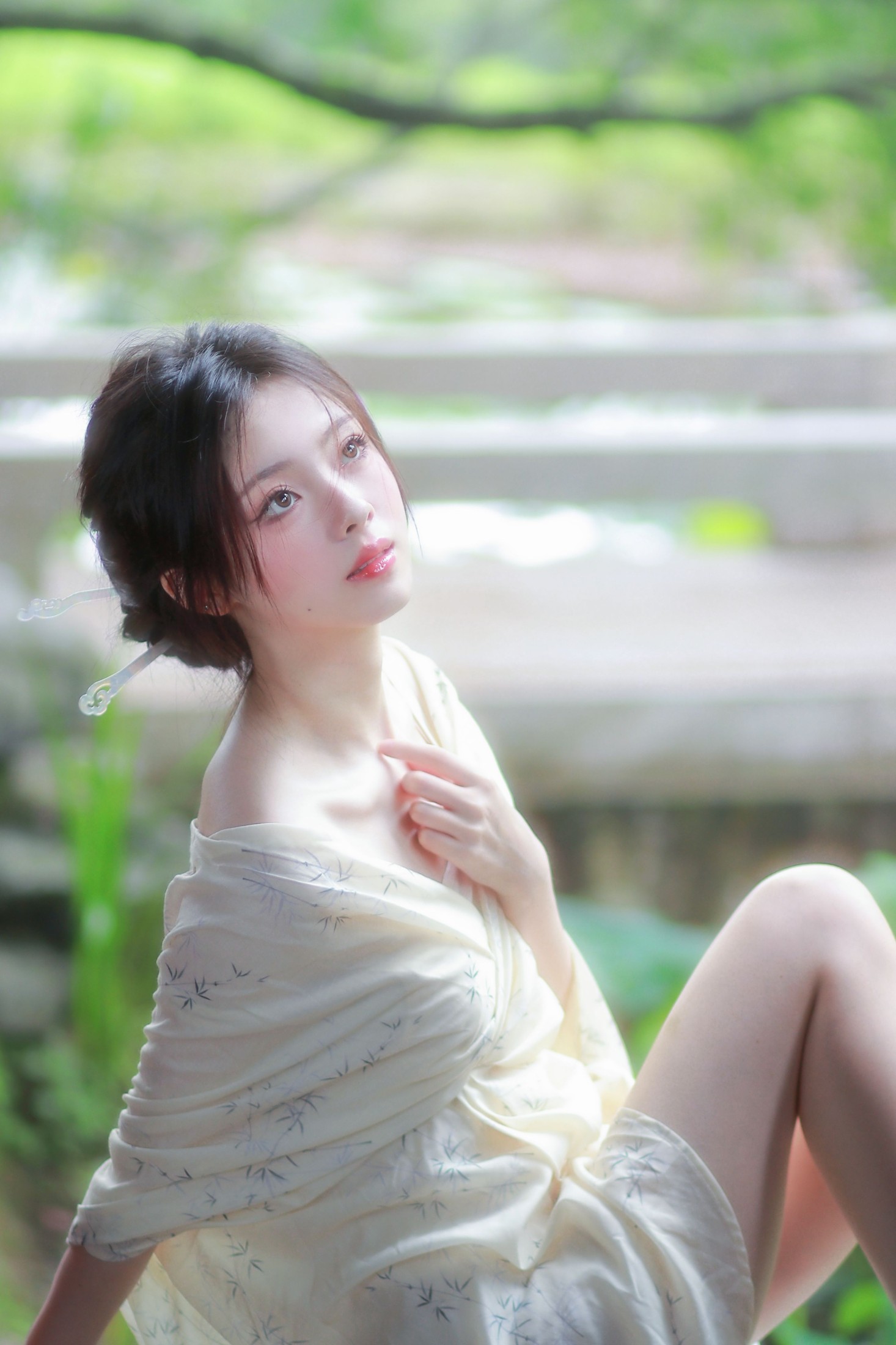 鹿离 – 《清冷感新中式～初夏的绿意》[14P]