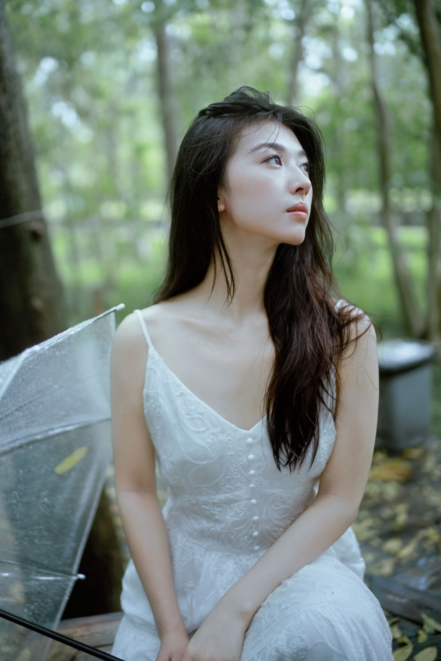 小鹿 – 《雨落林间，邂逅白裙仙子》[20P] 插图4