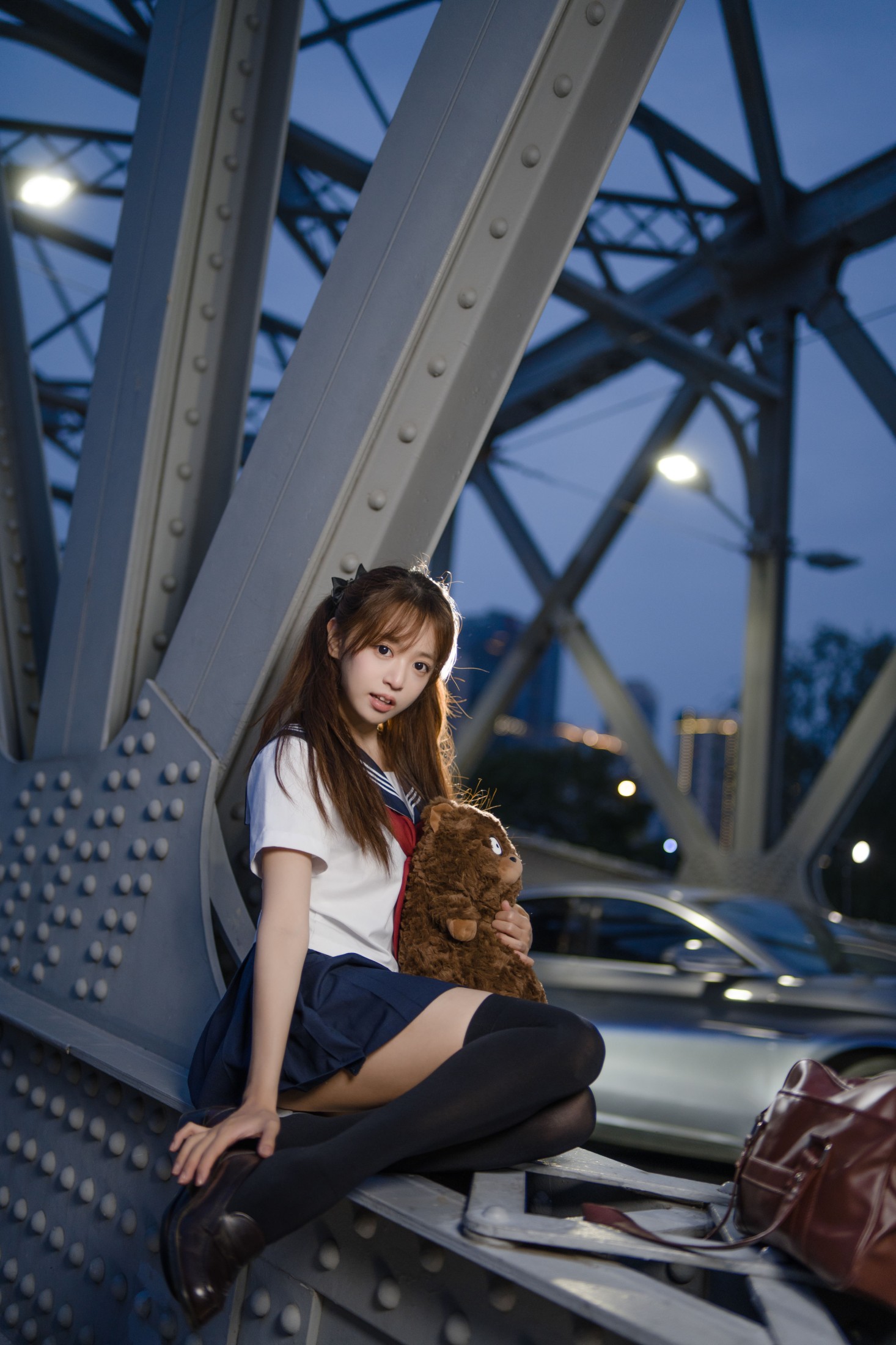 小亿 – 《蓝调jk小可爱》[50P] 插图4