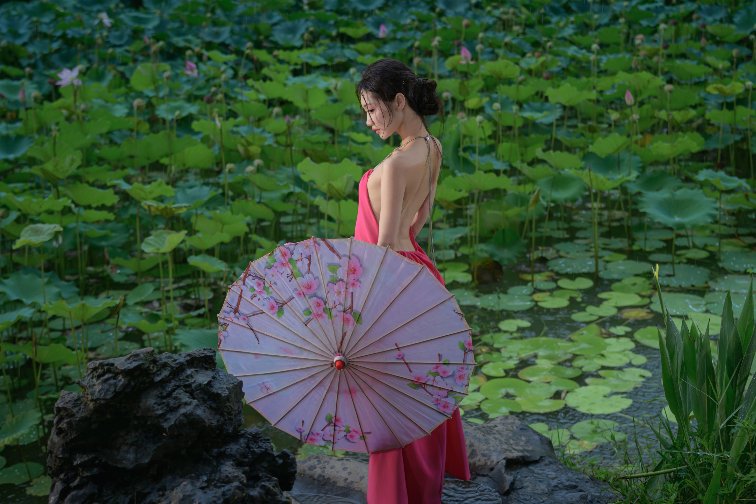 瑾瑾吖 – 《雨荷》[17P]