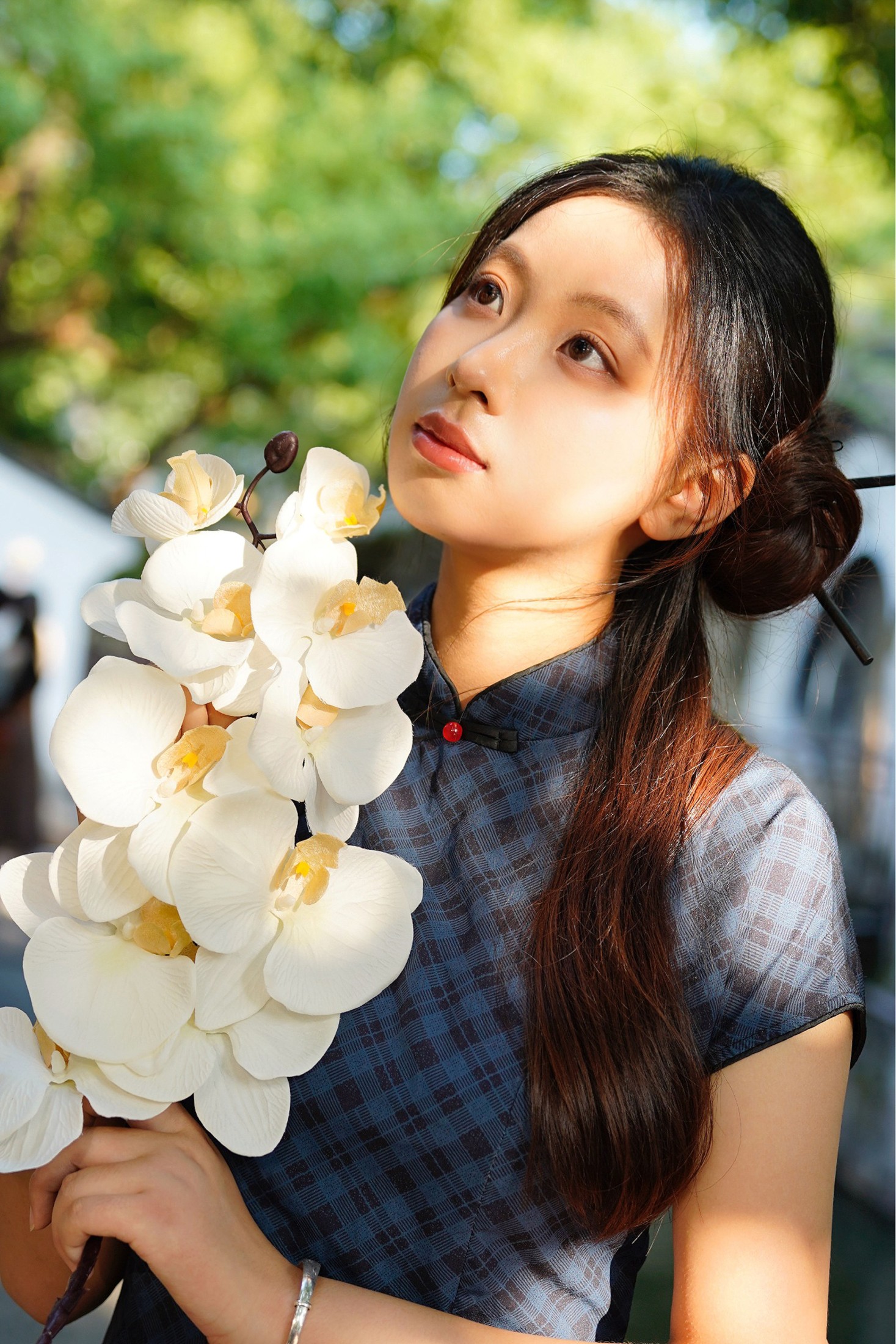 小u – 《蓝色江南旗袍》[19P]