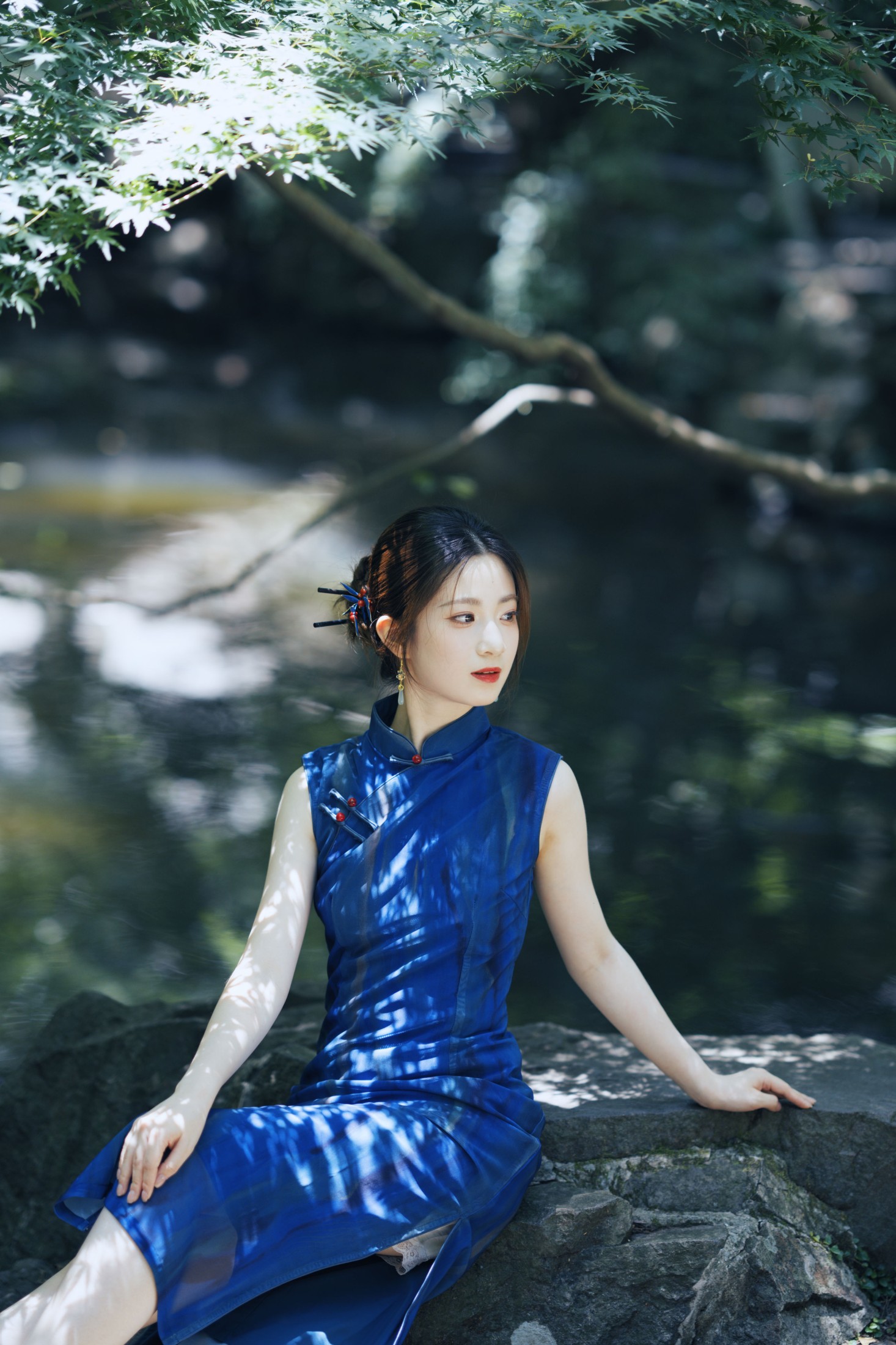 丽丽 – 《蓝色旗袍 虎跑的夏》[53P]