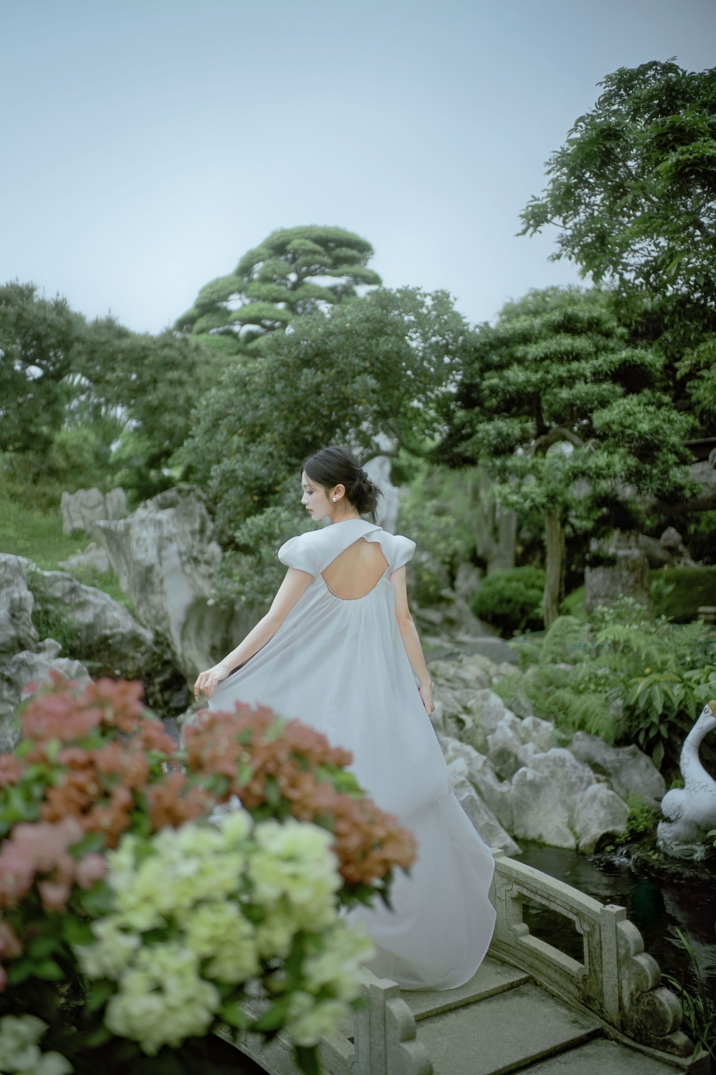 雨文 – 《白裙映园，锦鲤伴仙踪》[32P] 插图3