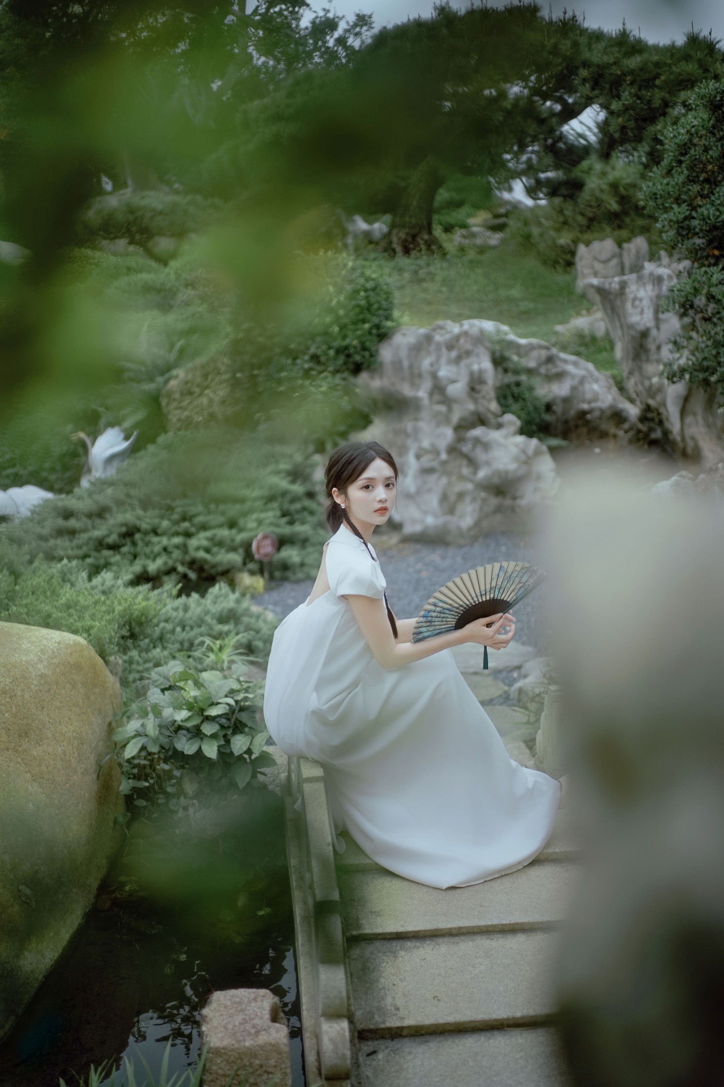 雨文 – 《白裙映园，锦鲤伴仙踪》[32P] 插图4