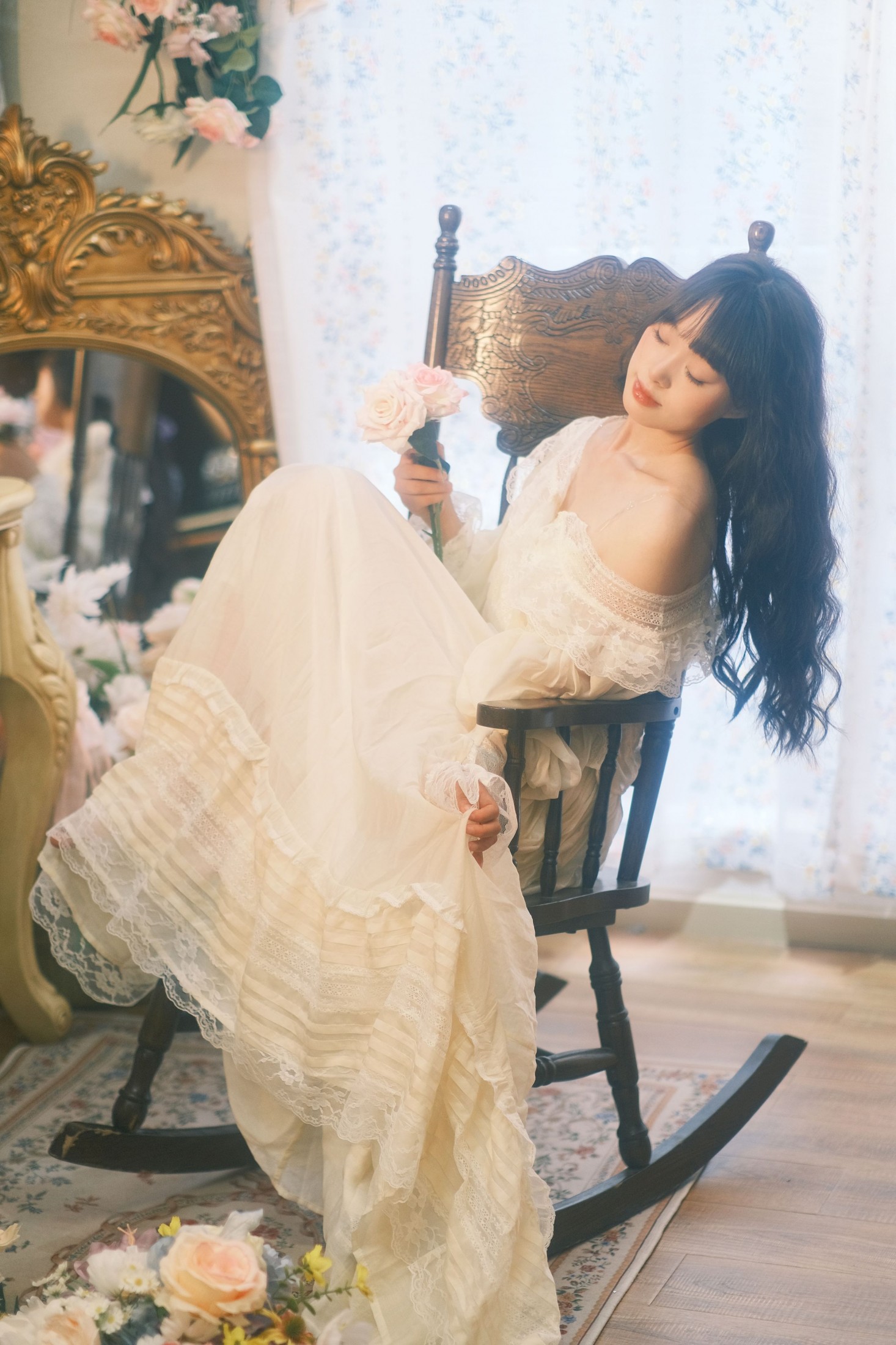 椰汁 – 《温柔法式花房少女》[21P]