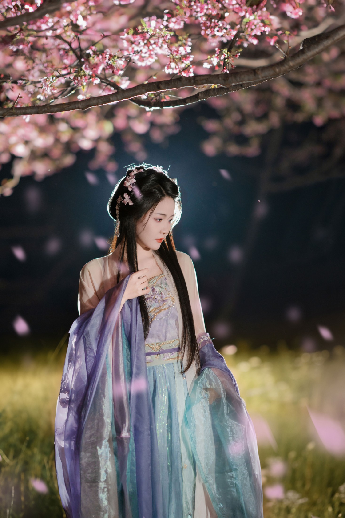 南栀nz – 《夜樱古风人像拍摄》[14P]