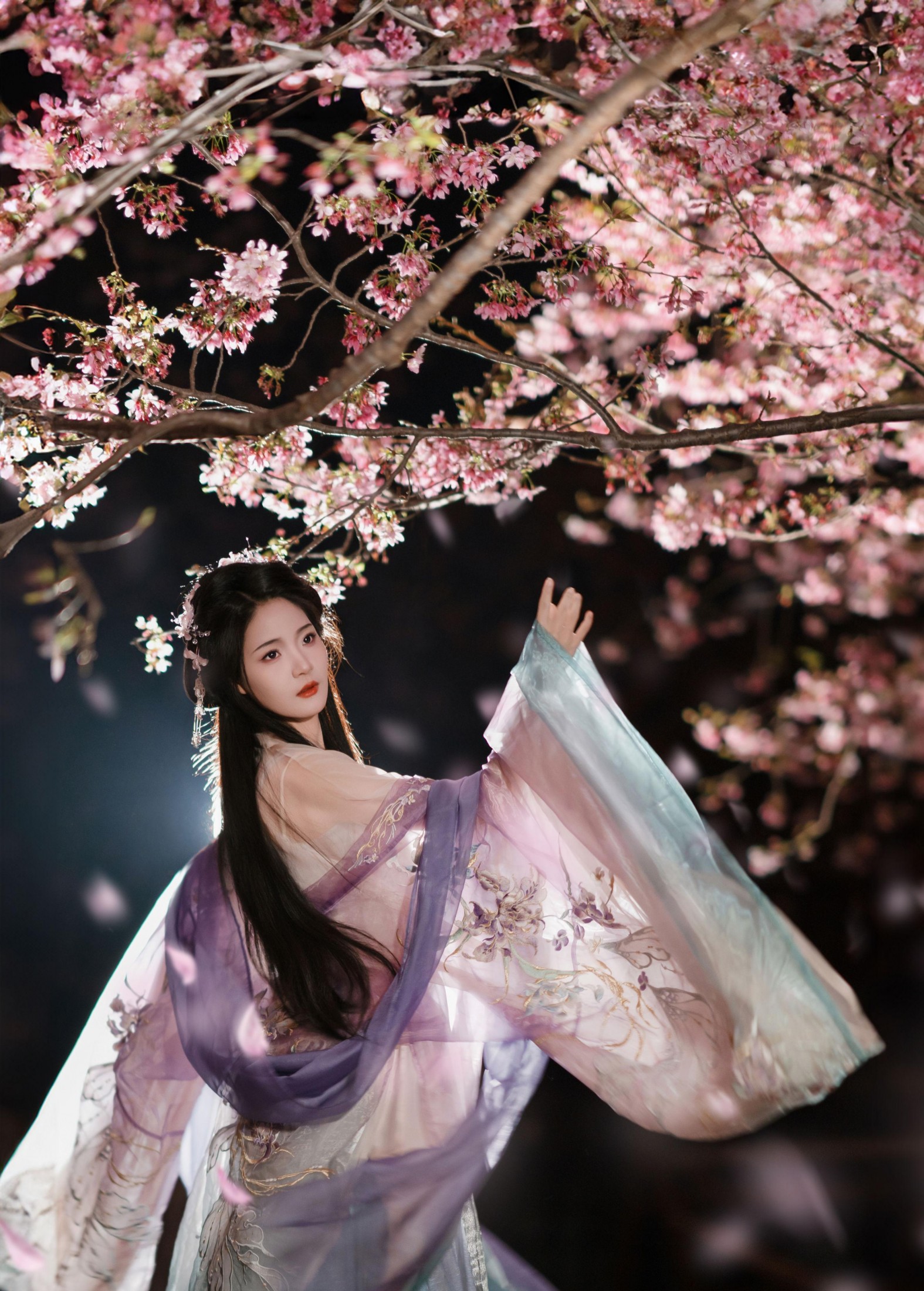 南栀nz – 《夜樱古风人像拍摄》[14P]