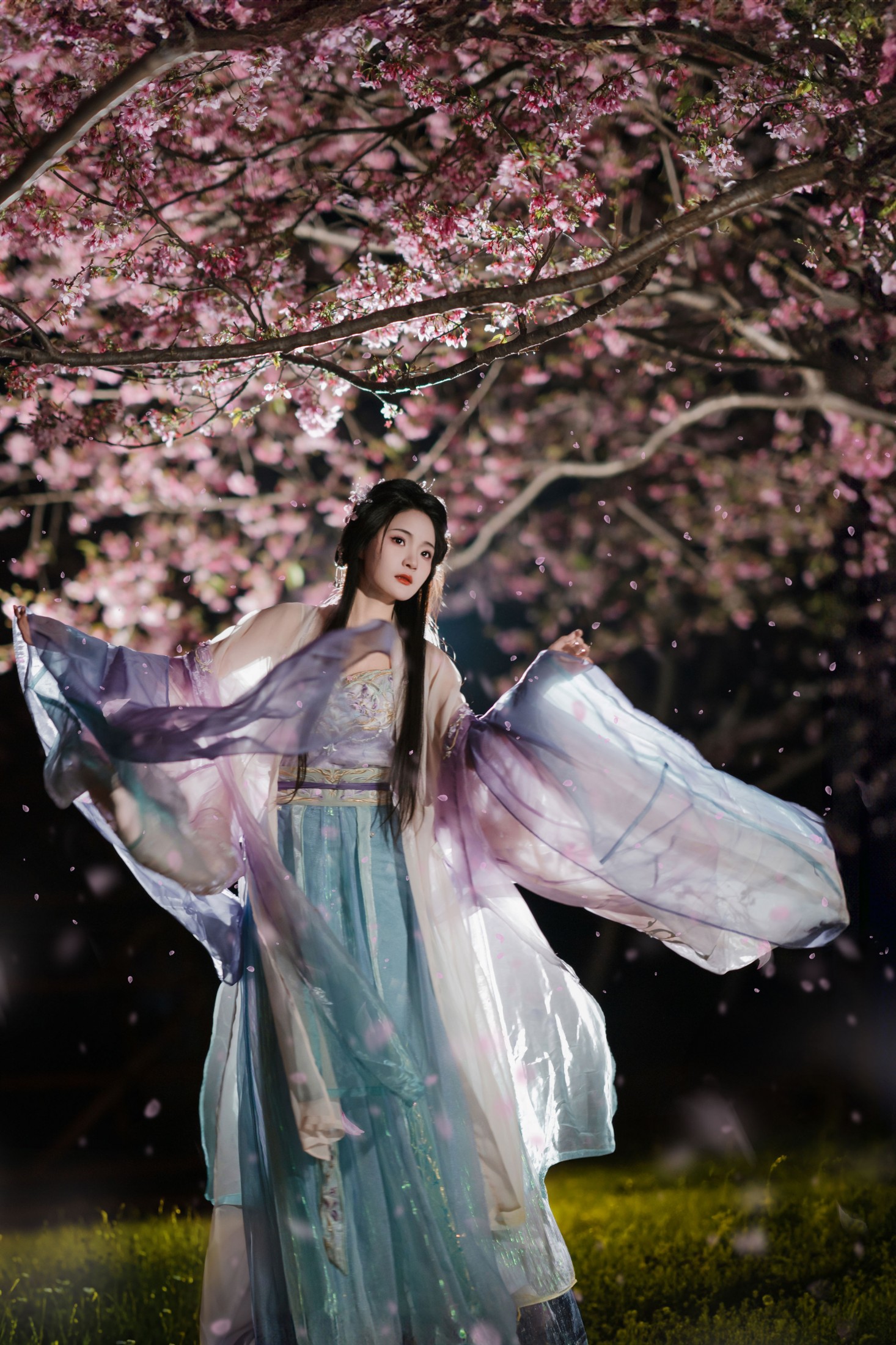 南栀nz – 《夜樱古风人像拍摄》[14P]