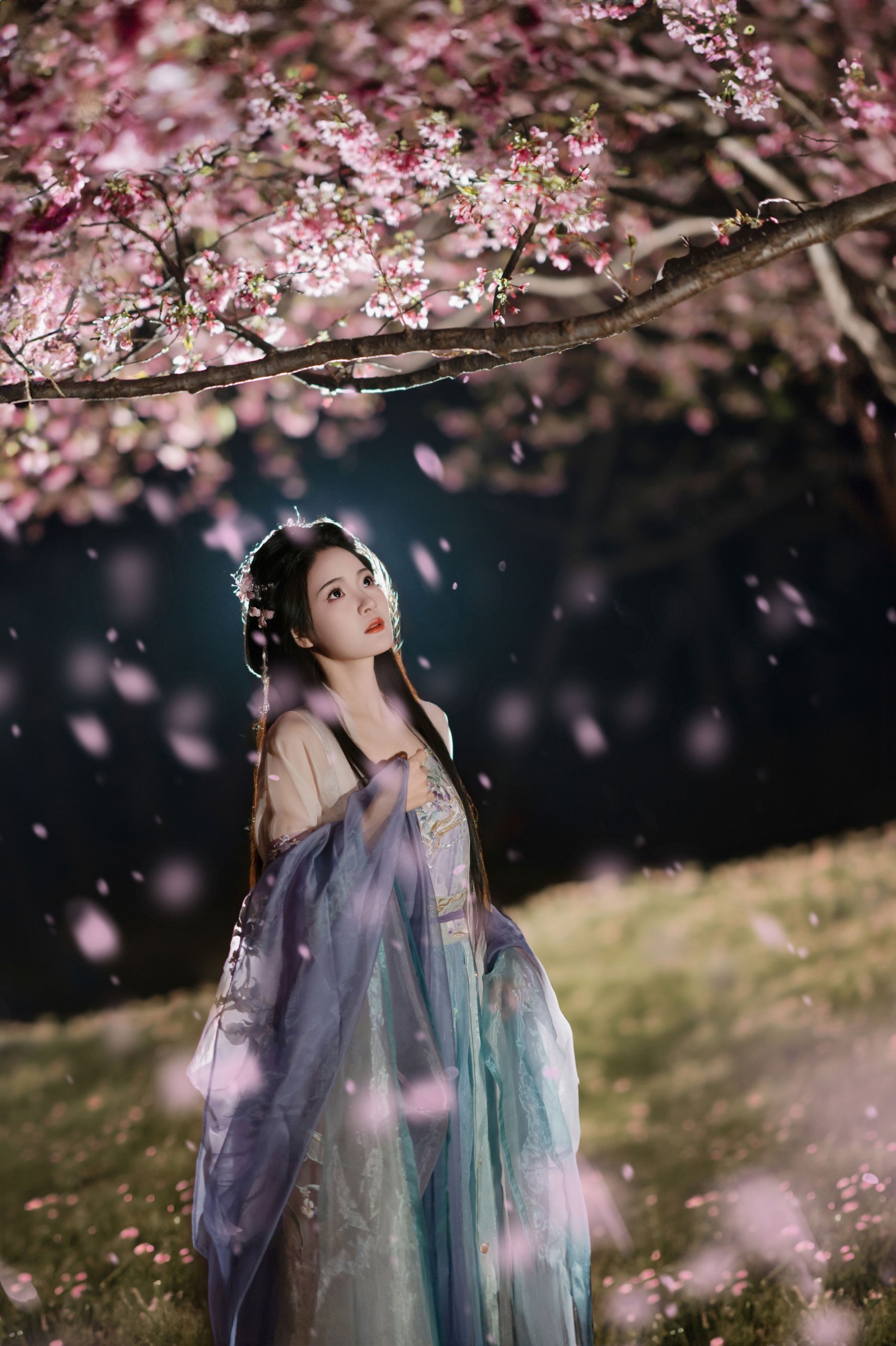 南栀nz – 《夜樱古风人像拍摄》[14P]