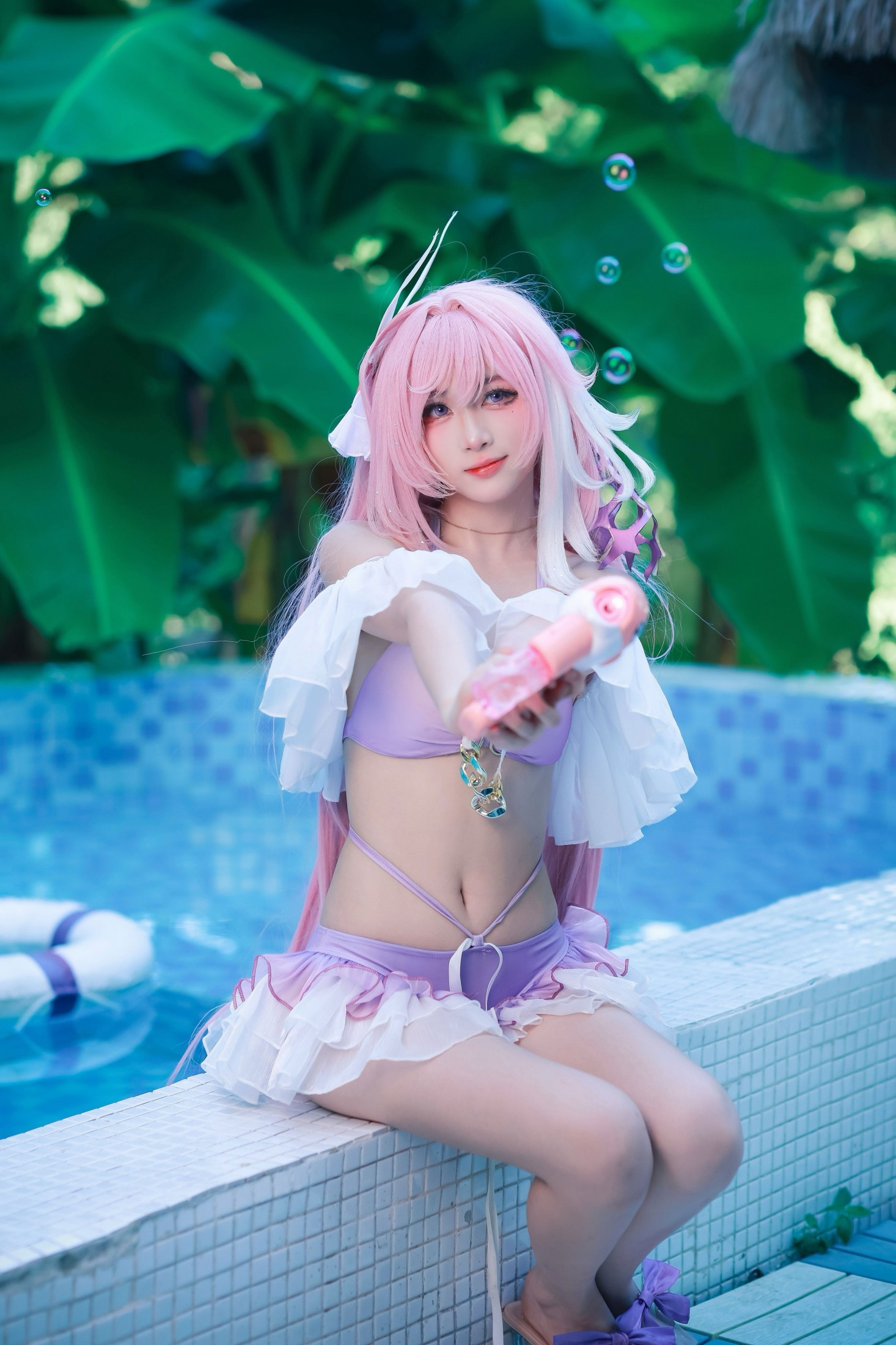 火鸡面重度依赖 – 《泳池边的粉色小蛋糕是爱莉希雅本人掉进夏天啦！ 》[32P]