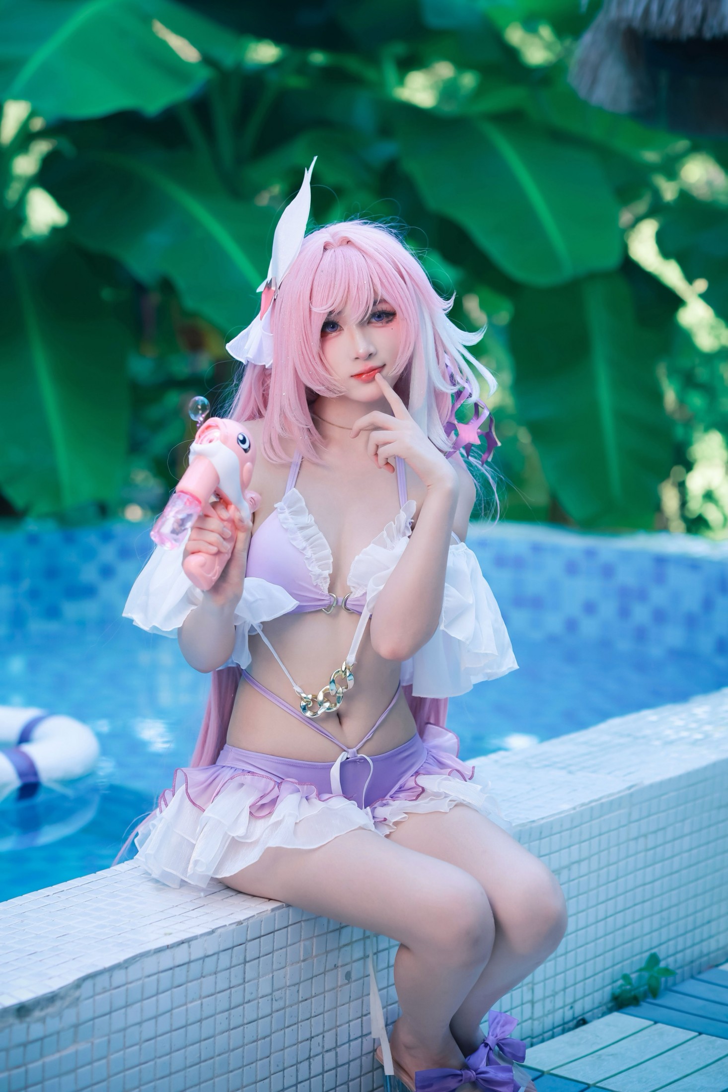 火鸡面重度依赖 – 《泳池边的粉色小蛋糕是爱莉希雅本人掉进夏天啦！ 》[32P]