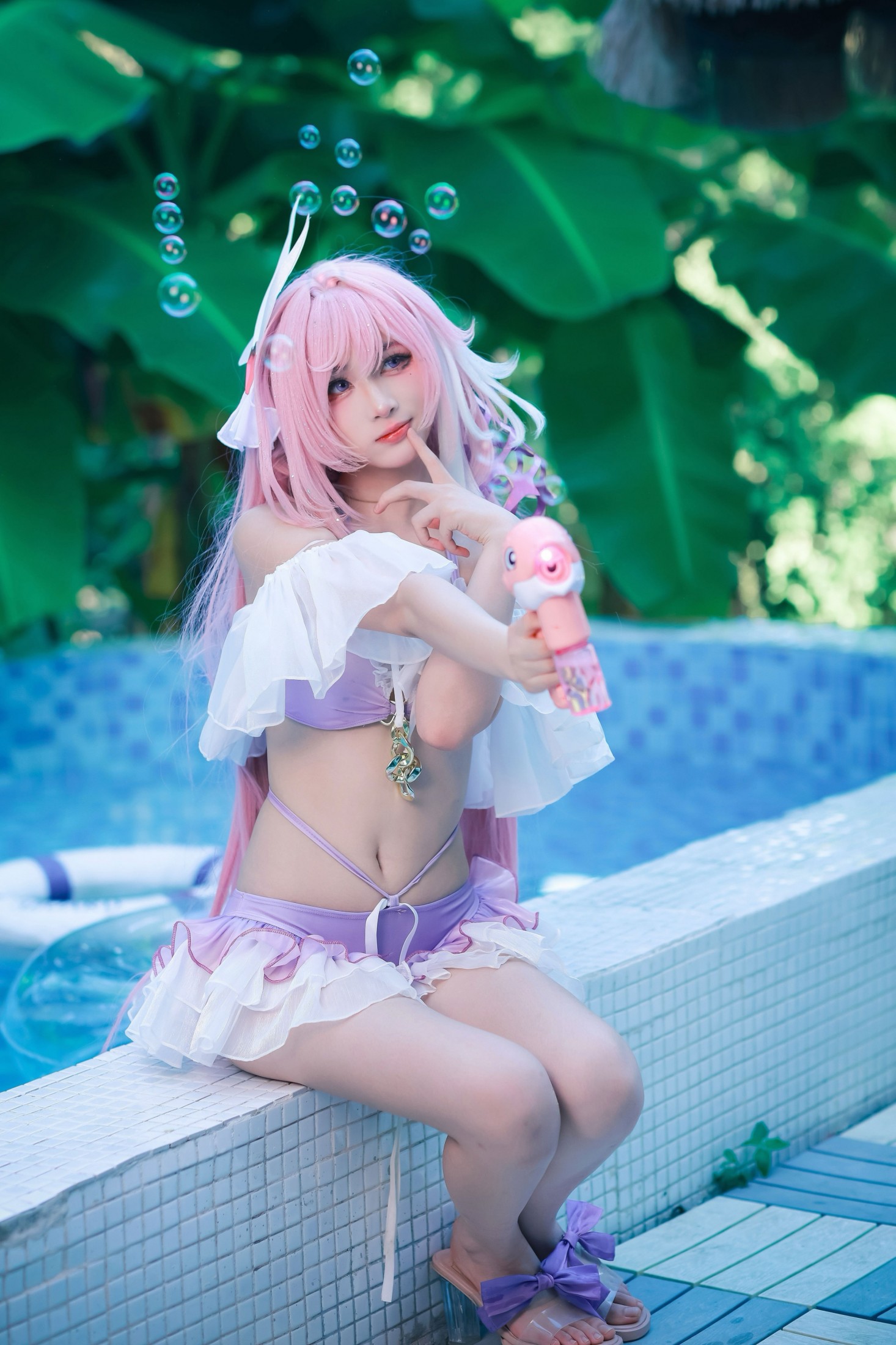 火鸡面重度依赖 – 《泳池边的粉色小蛋糕是爱莉希雅本人掉进夏天啦！ 》[32P]