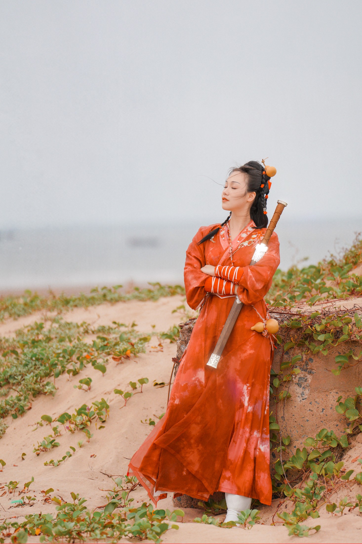 泱泱泱呀 - 《古风人像拍摄-海边-泱泱》[30P]