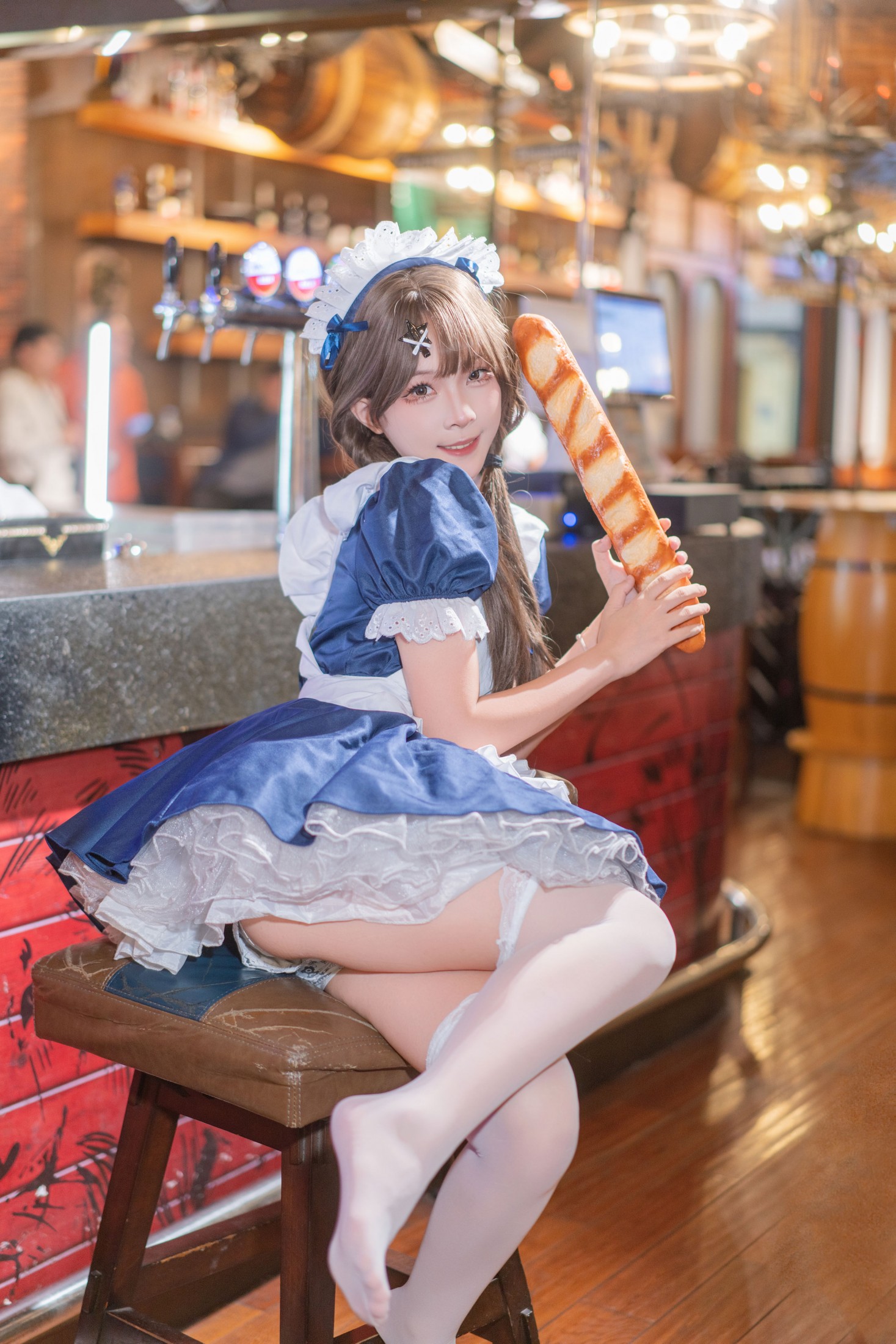 菖蒲yoki – 《蓝白女仆的咖啡馆午后》[25P]