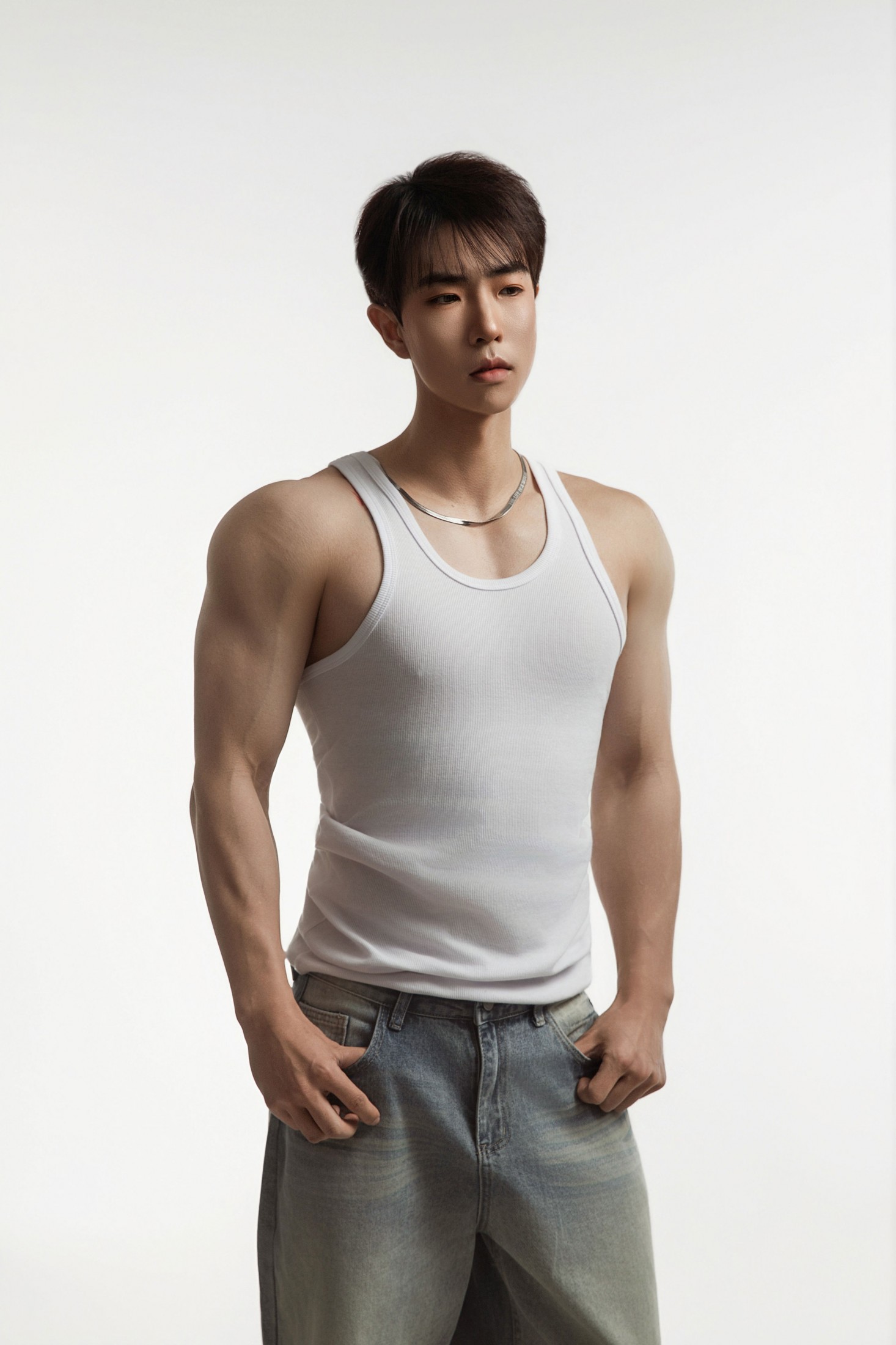 旭 - 《白与黑-健美身材照》[17P]